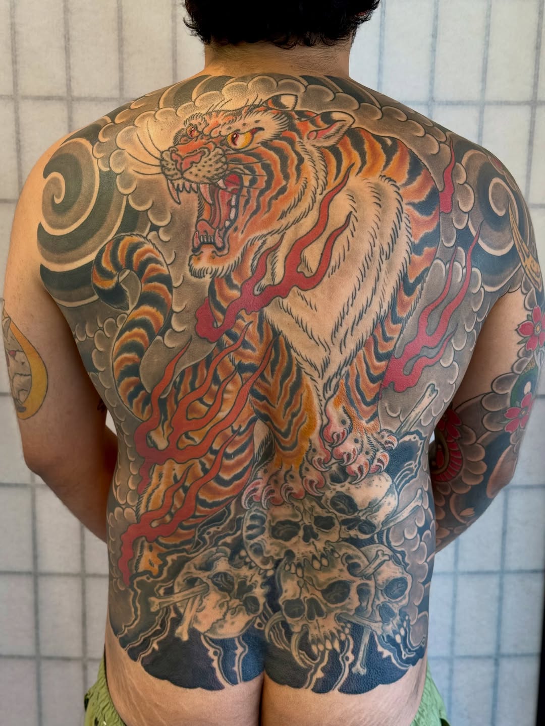 Tattoo by @beauxbrady — japanese_irezumi, black_and_grey
