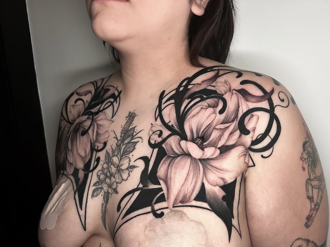 Tattoo by @crystalthornstattoo — black_and_grey, realism