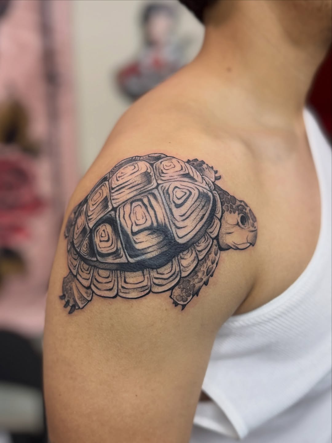Tattoo by @rebecca.rose.tattoos — realism, black_and_grey