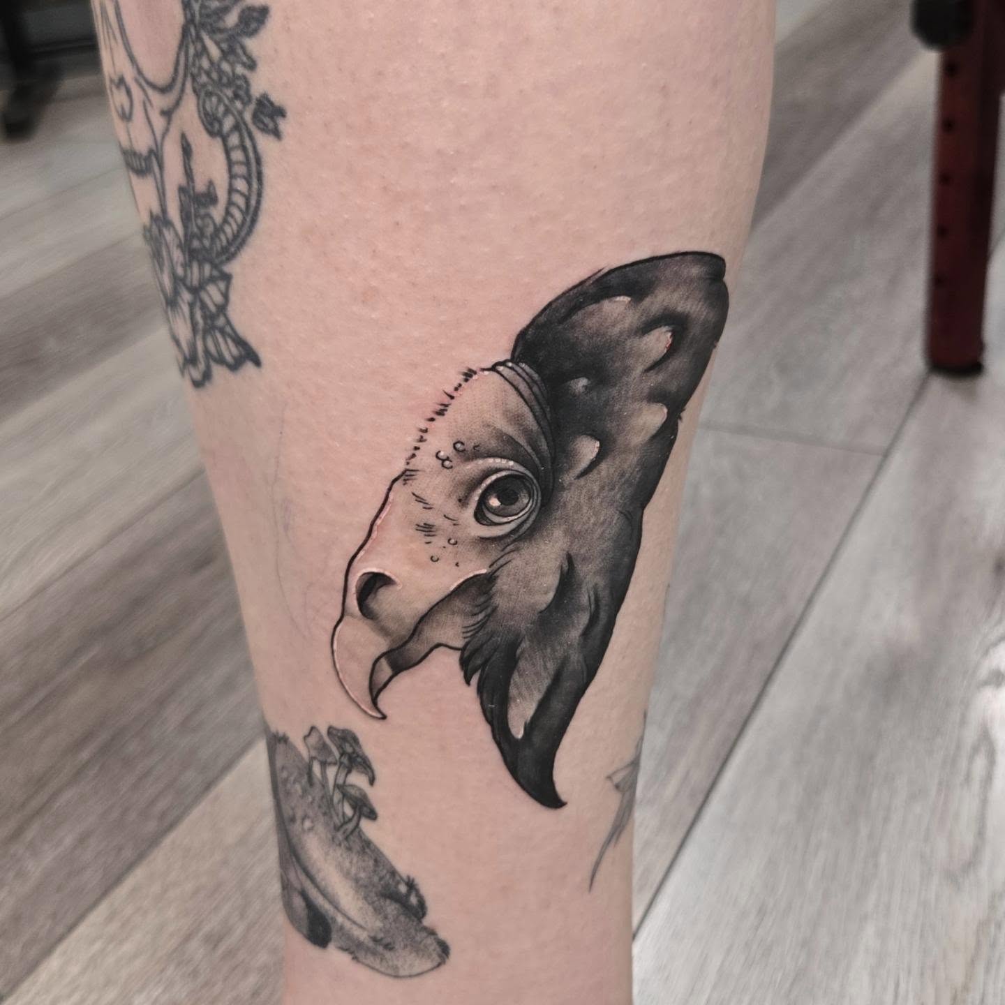 Vulture head realism tattoo on the forearm by Britty Love, Nashville, Tennessee