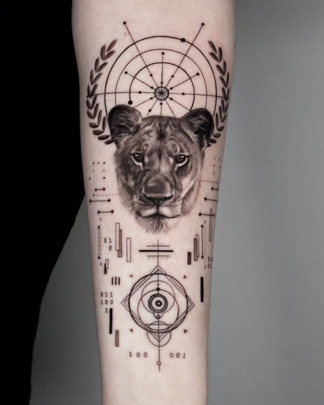 Tattoo by @ejintatt — realism, geometric