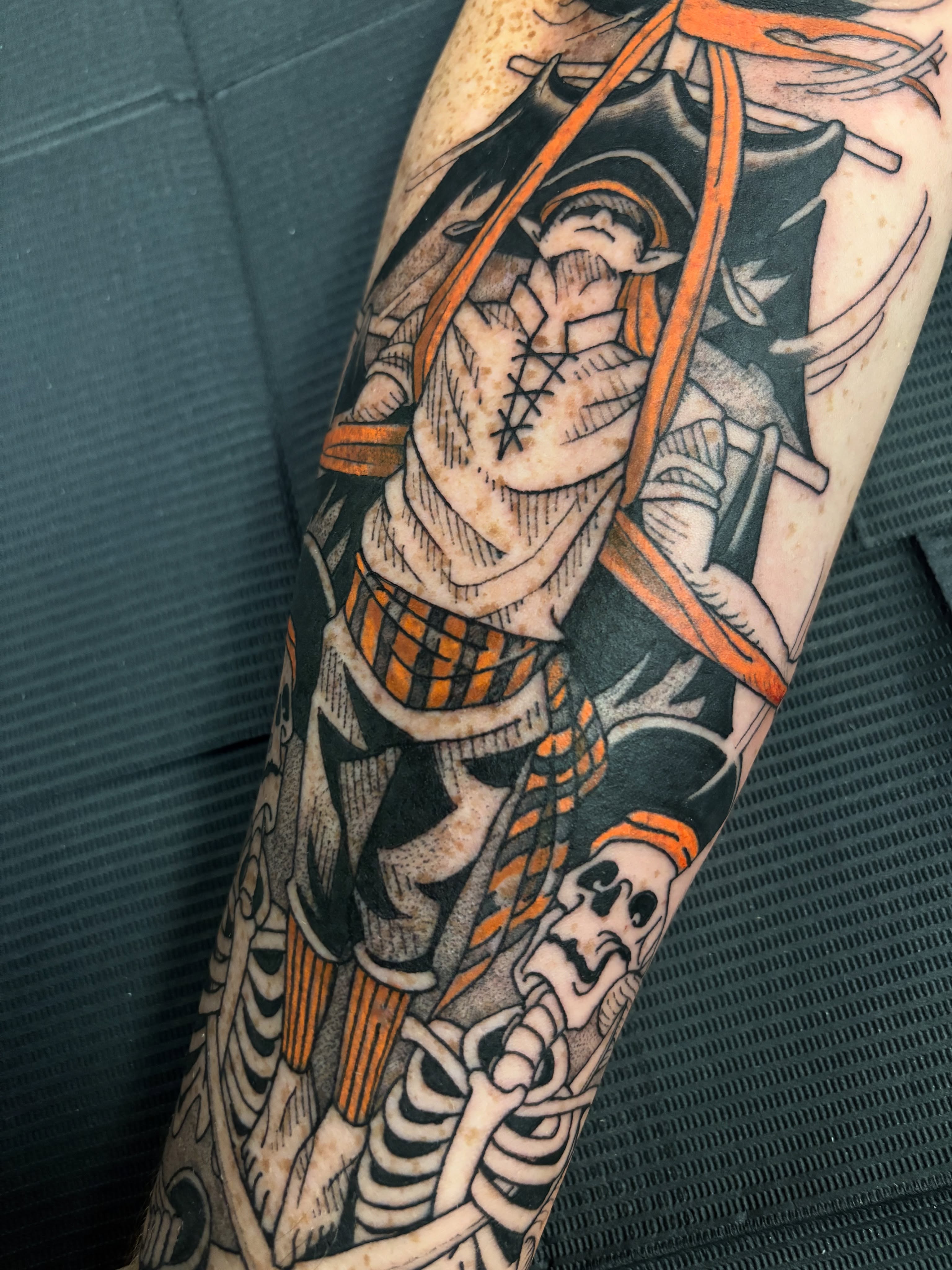 Tattoo by @aaronaddamstattoo — american_traditional, black_and_grey