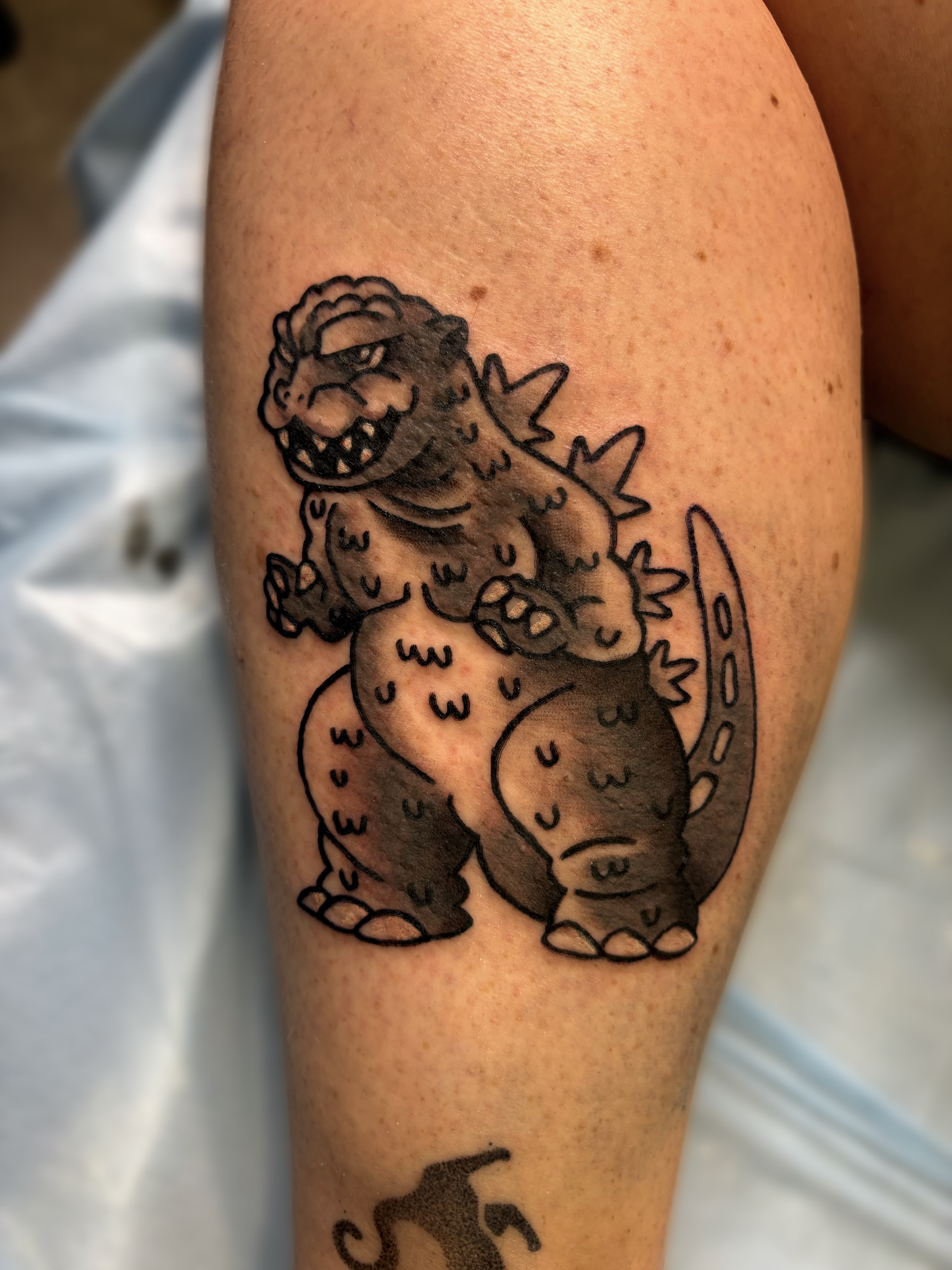 Tattoo by @nostalgiainks — black_and_grey