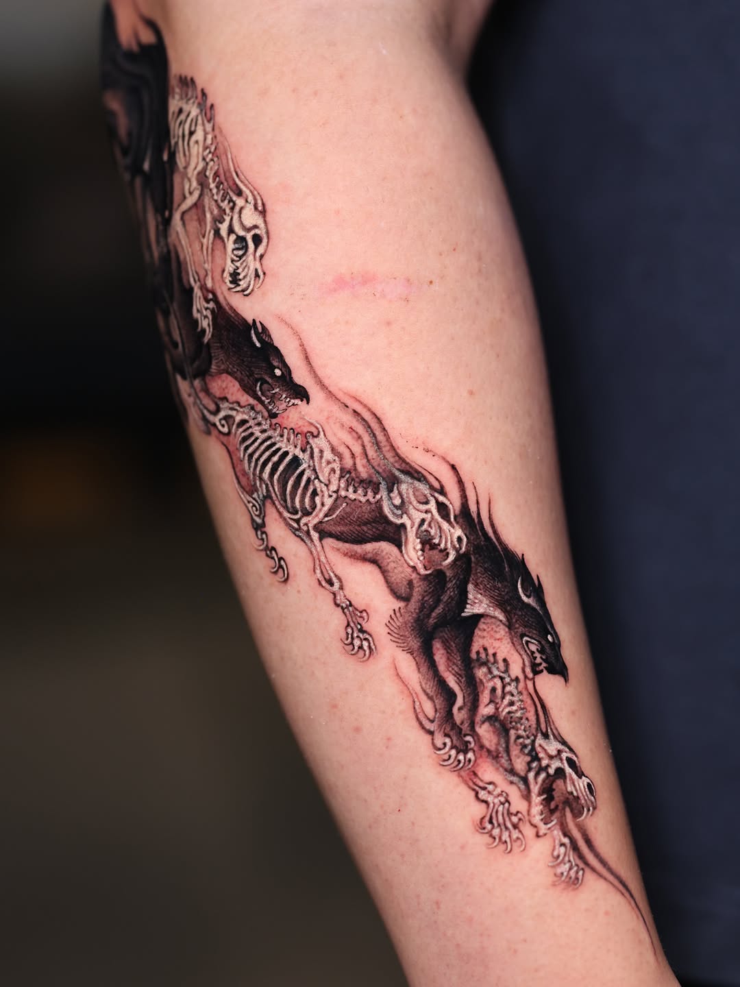 Tattoo by @greedorbs — dark_realism, black_and_grey
