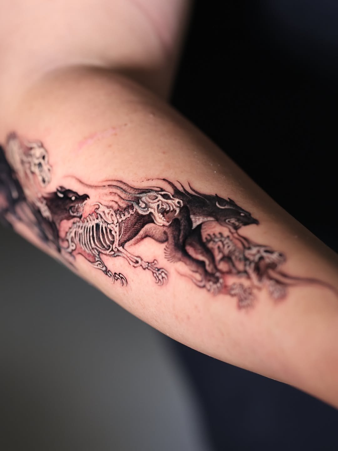 Tattoo by @greedorbs — dark_realism, blackwork