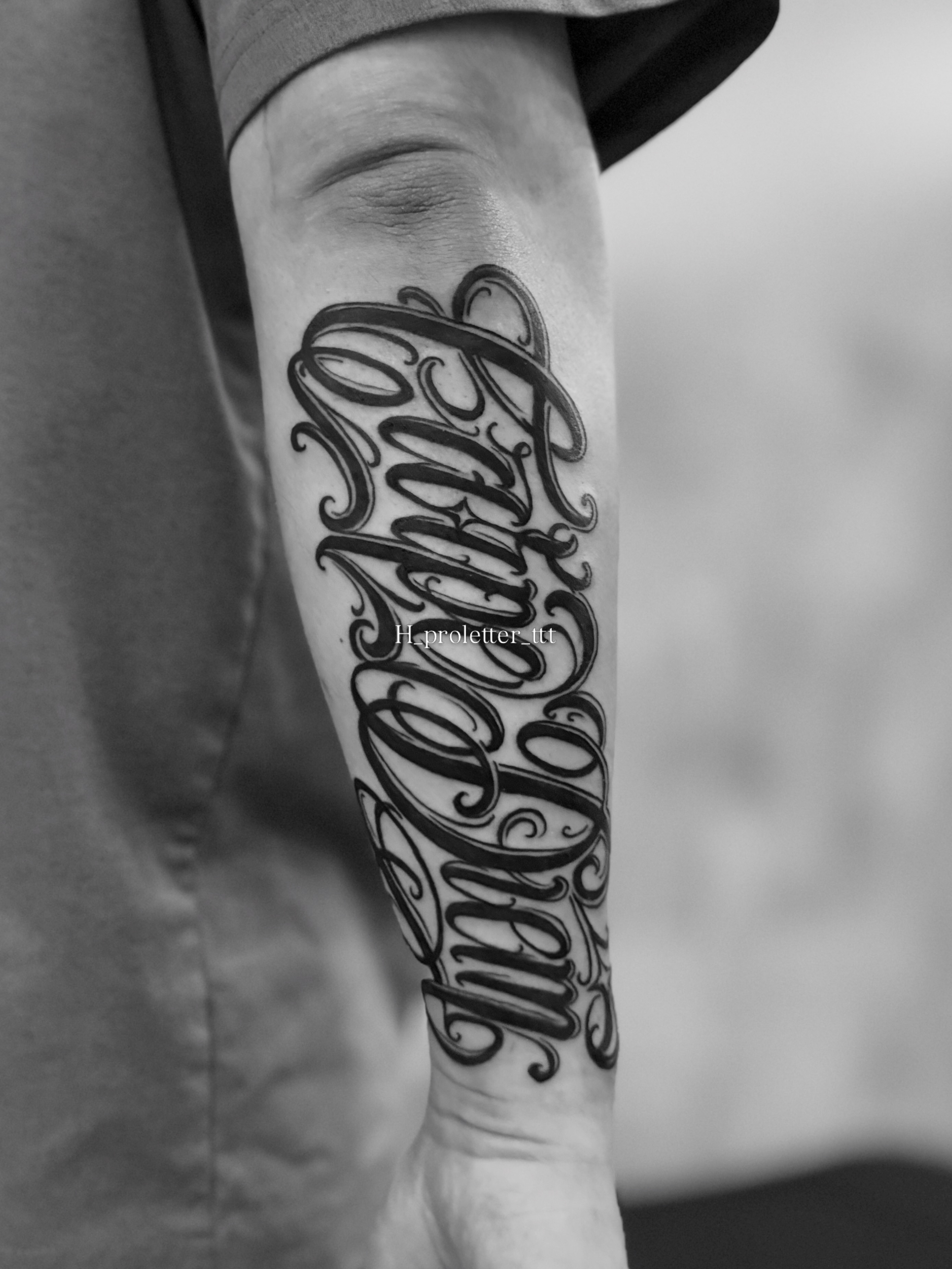 Tattoo by @h_proletter_ttt — lettering_script