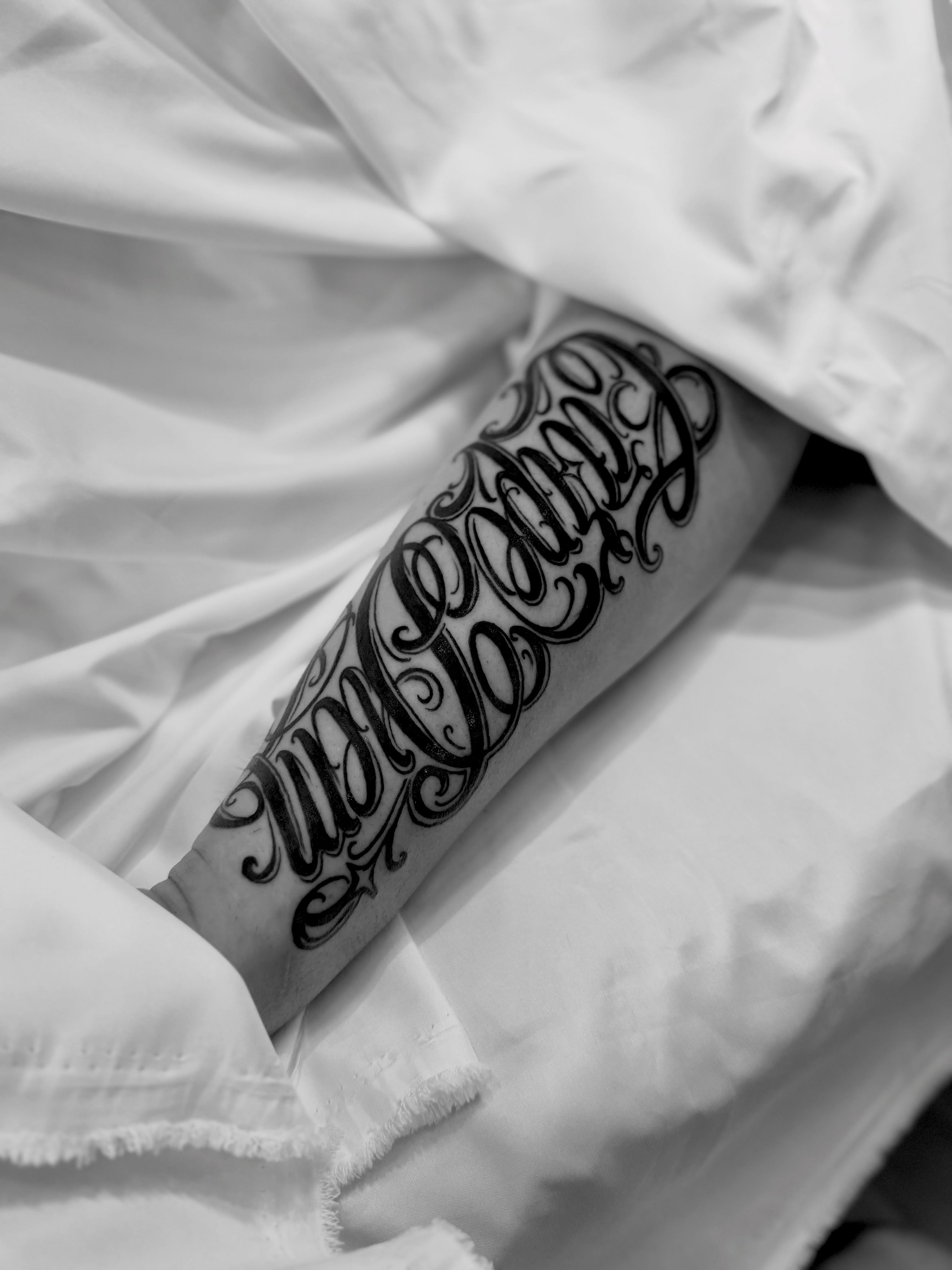 Tattoo by @h_proletter_ttt — lettering_script