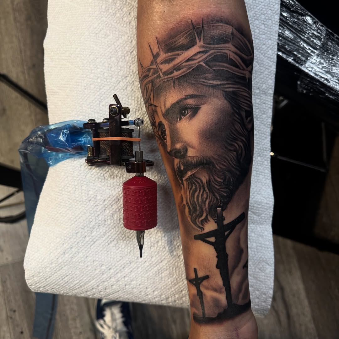 Tattoo by @solistattoos β realism, black_and_grey