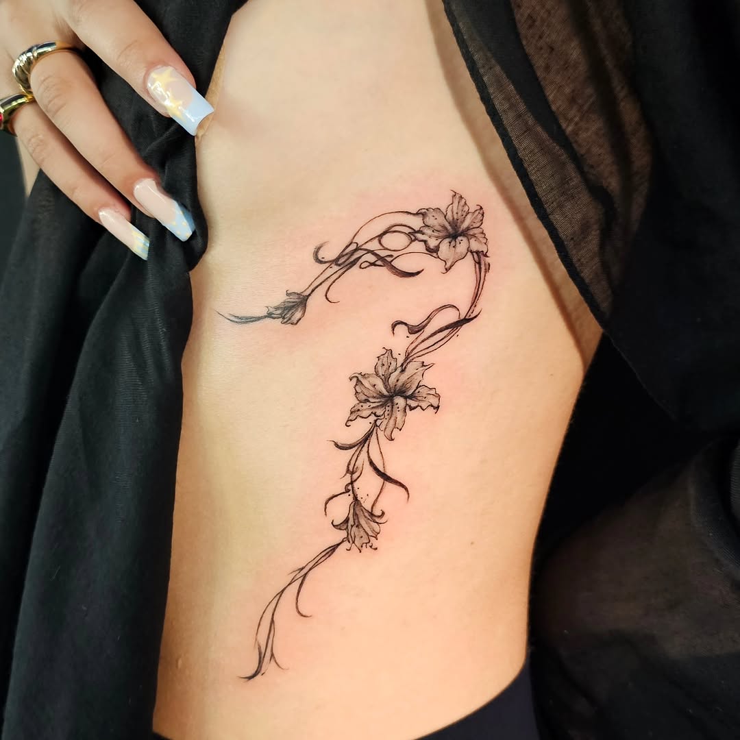 Tattoo by @linktattoo_lily — fine_line, black_and_grey