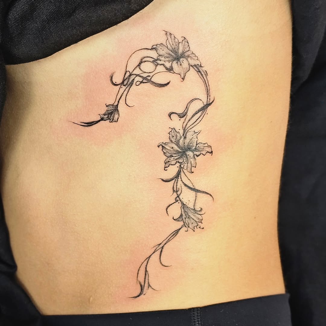 Tattoo by @linktattoo_lily — fine_line, black_and_grey
