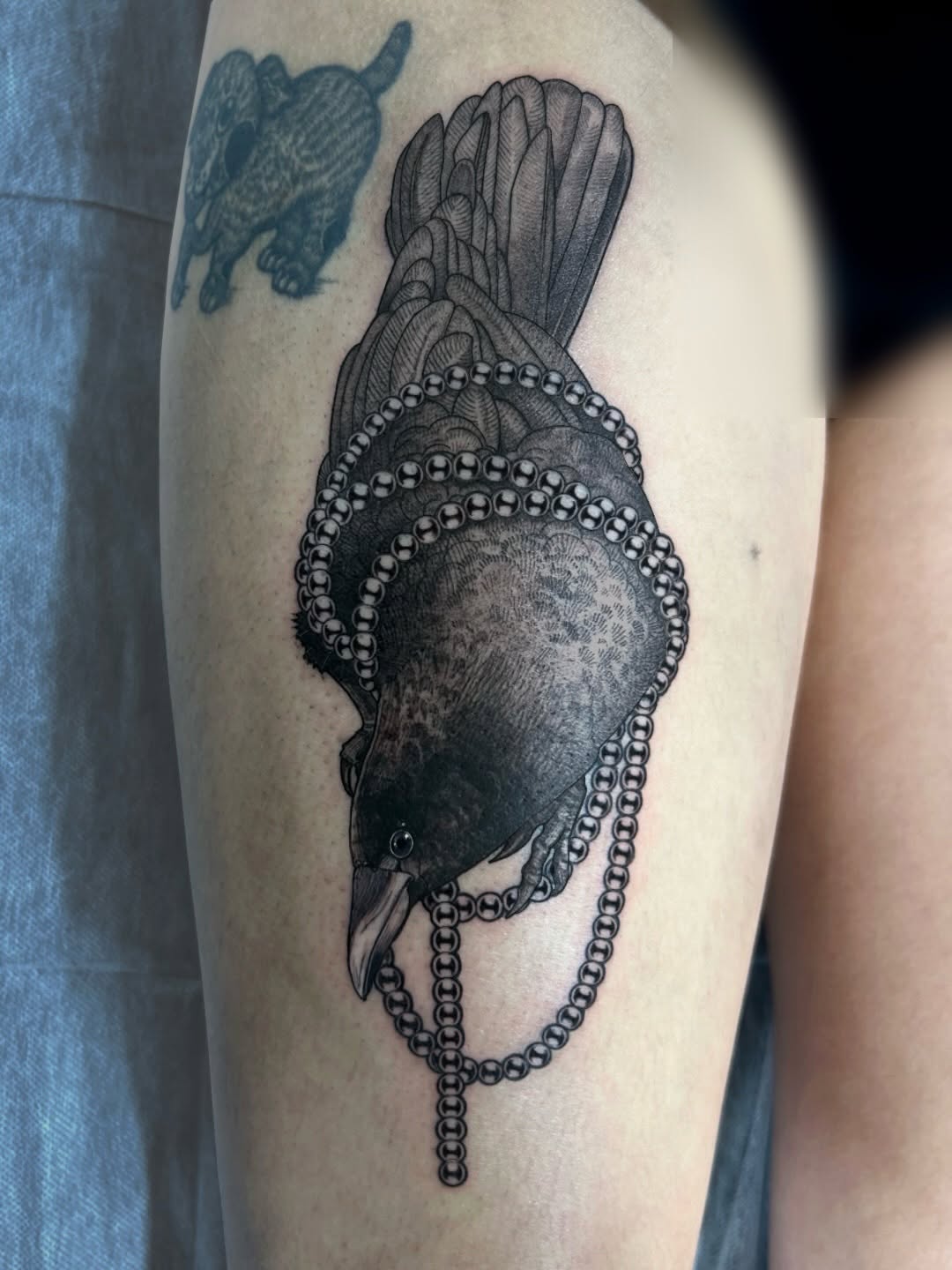 Tattoo by @hayleybayleytattoos — realism, black_and_grey