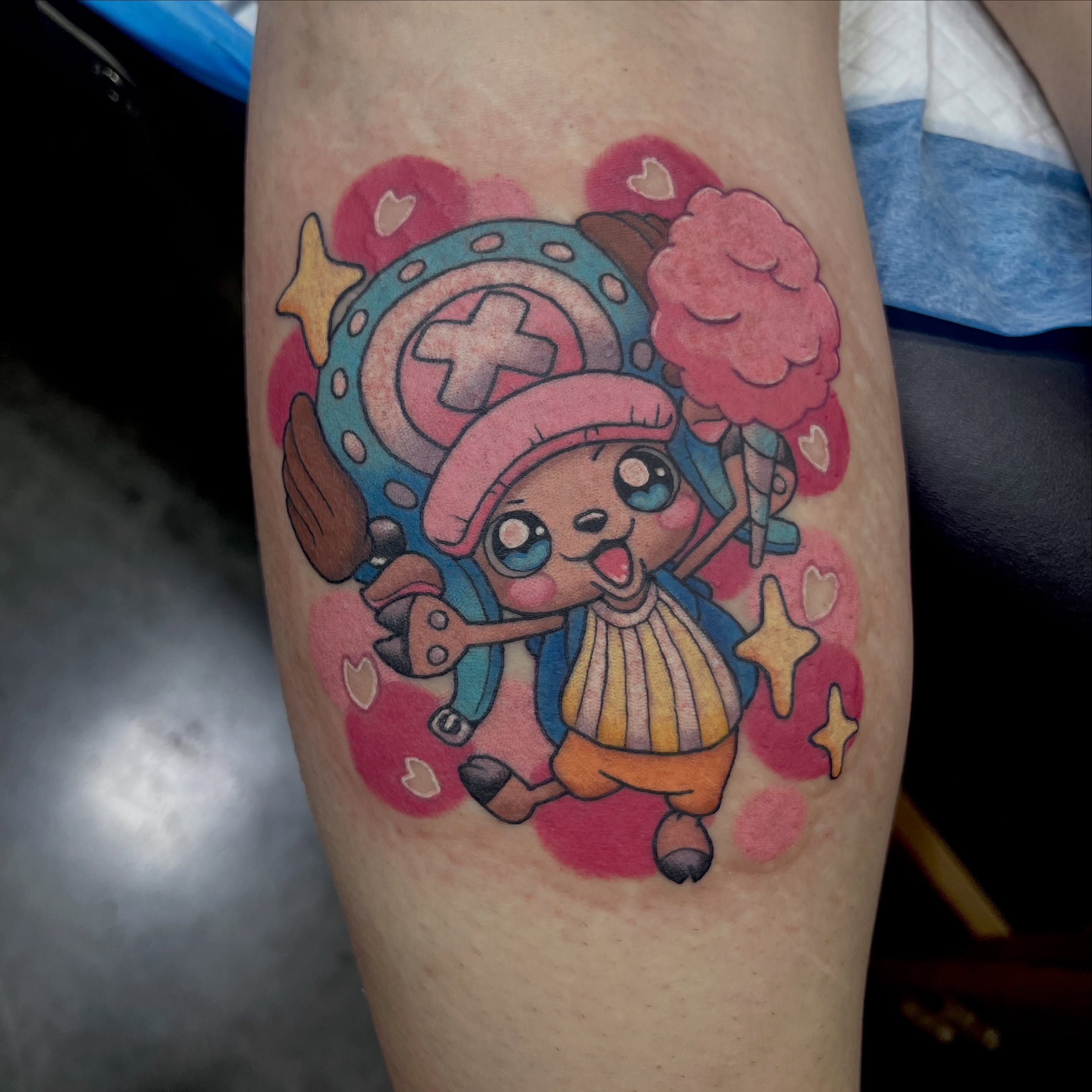 Anime character anime tattoo on the forearm by Cheyanne Peck