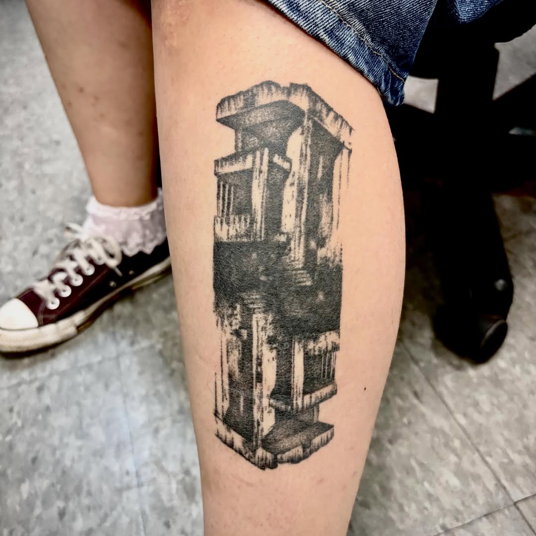 Tattoo by @justanothertattoo — black_and_grey