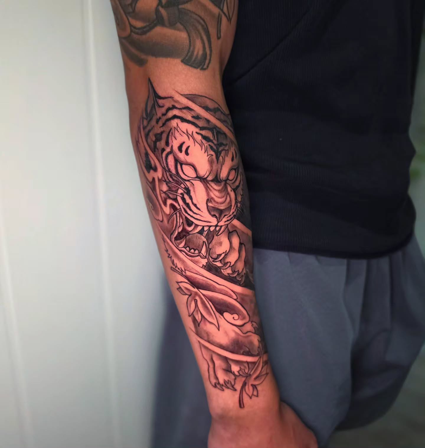Tattoo by @ivy_inks — black_and_grey