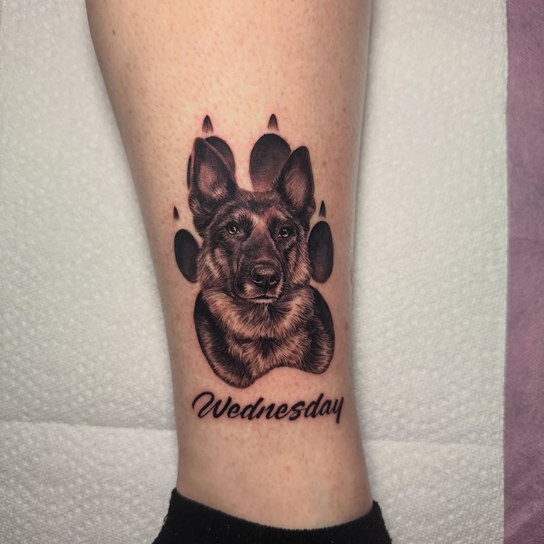 Tattoo by @tiffany_tattoo_ — realism, lettering_script
