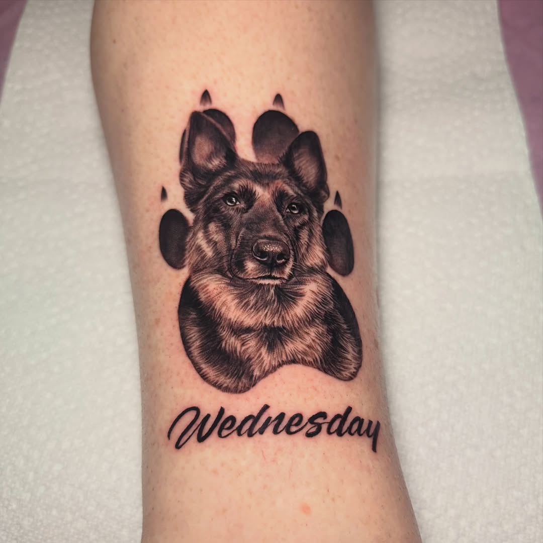 Tattoo by @tiffany_tattoo_ — realism, lettering_script