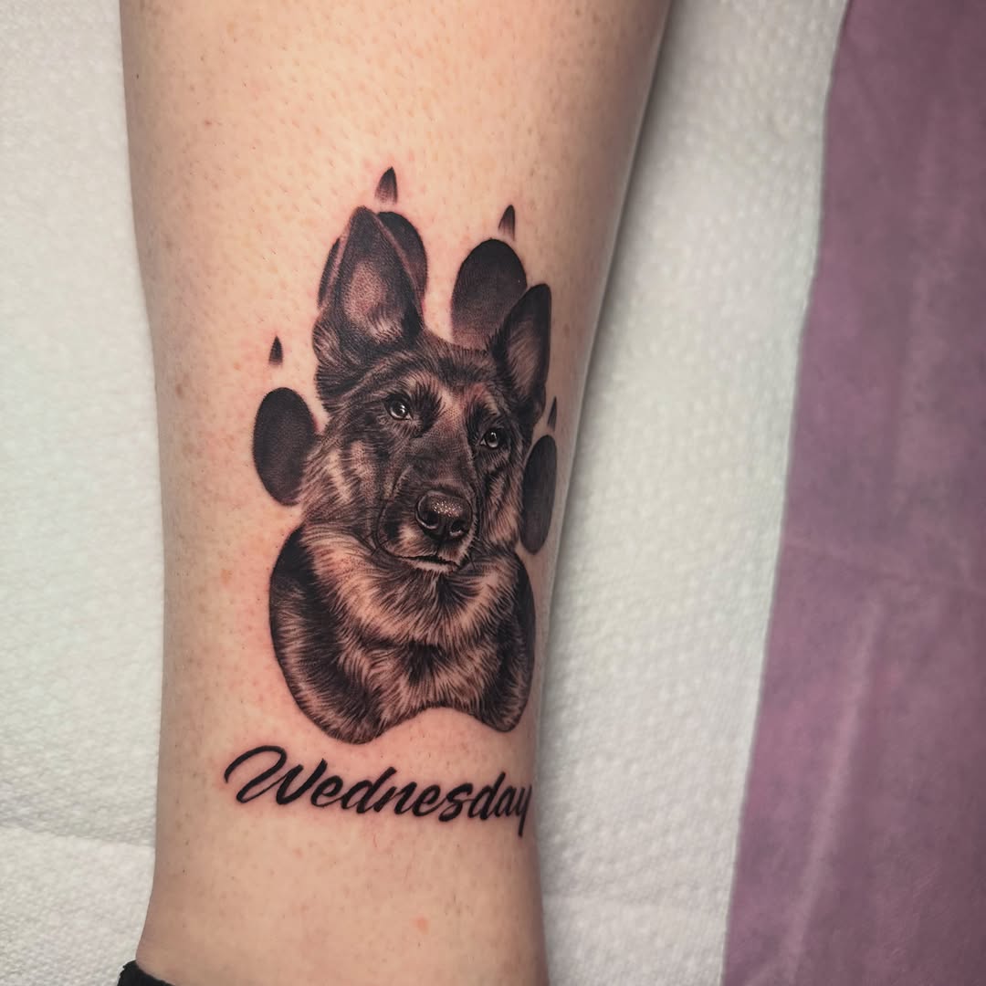 Tattoo by @tiffany_tattoo_ — realism, lettering_script