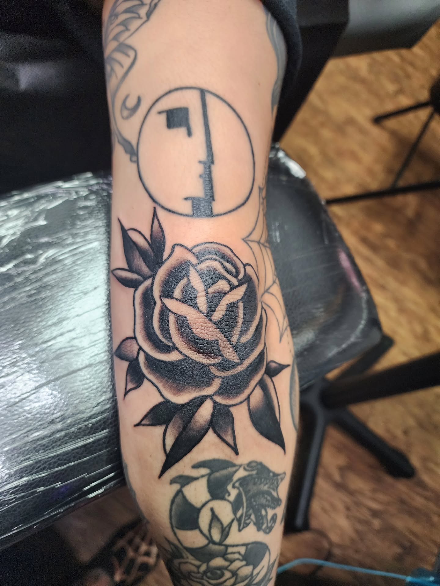 Tattoo by @meggldntattoo — american_traditional, black_and_grey