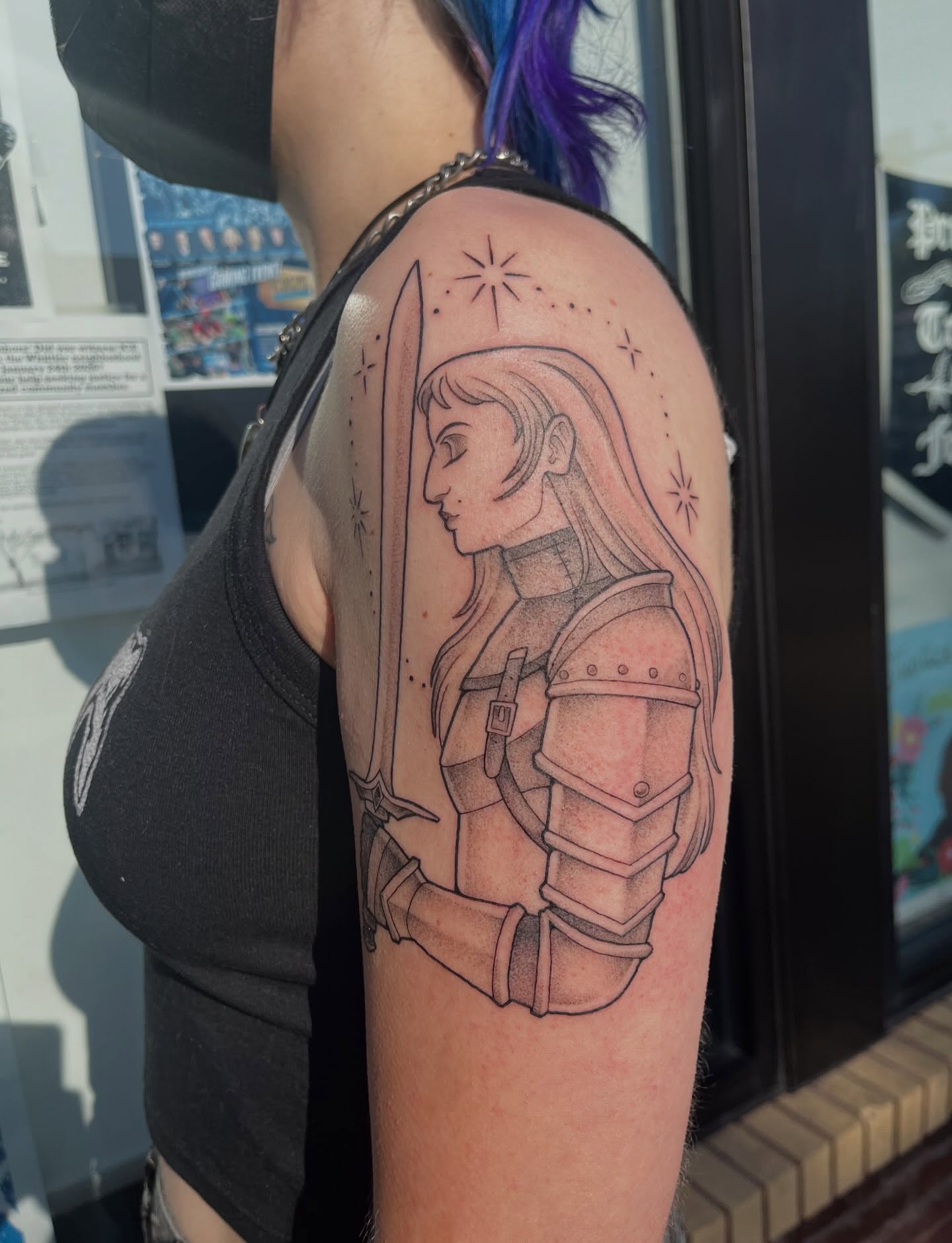 Female warrior realism tattoo on the forearm by bunny, Minneapolis, Minnesota
