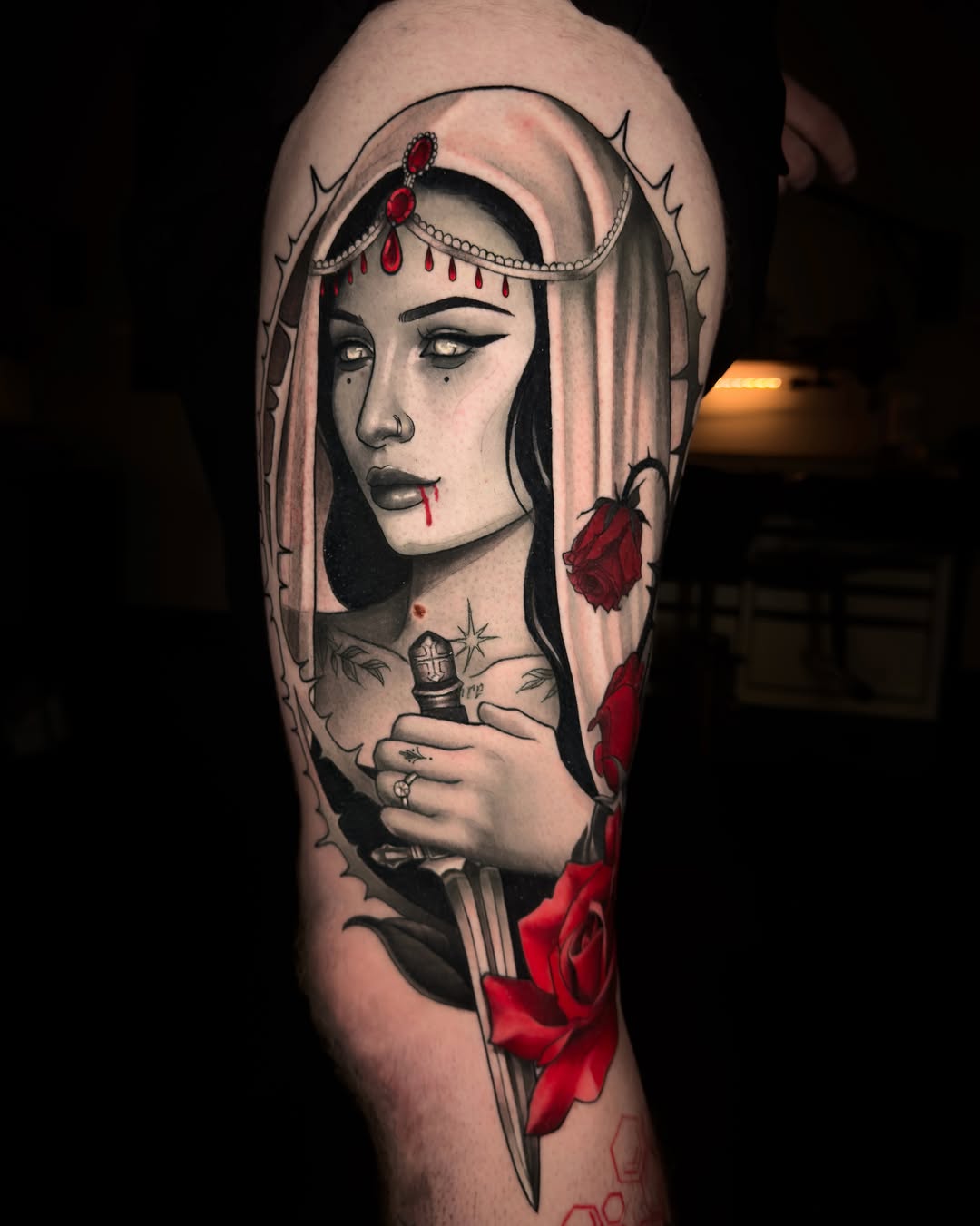 Tattoo by @meeksart — realism, dark_realism