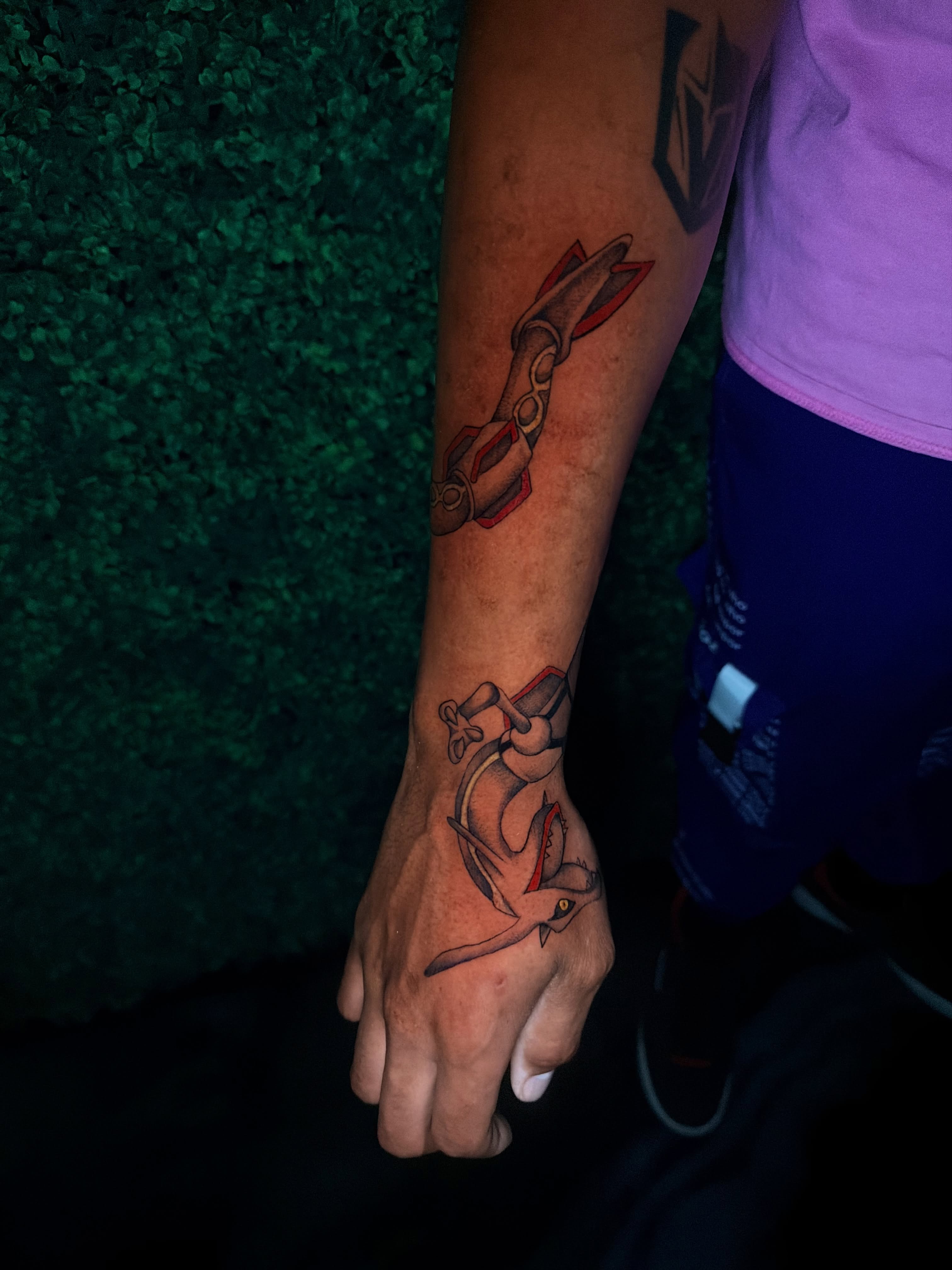 Anchor and rope American traditional tattoo on the forearm by bella :)