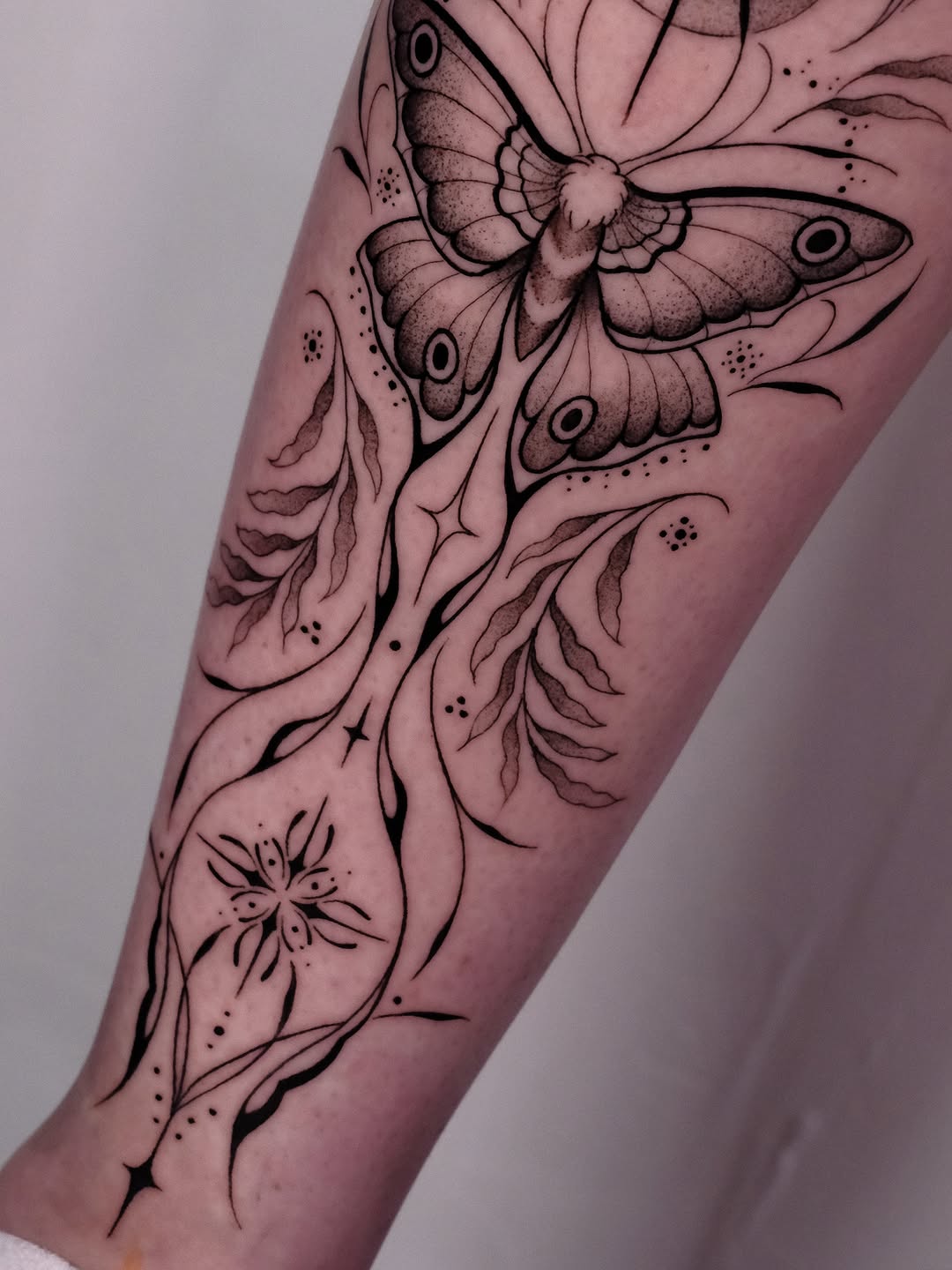 Tattoo by @velvet_corpse — fine_line, dotwork