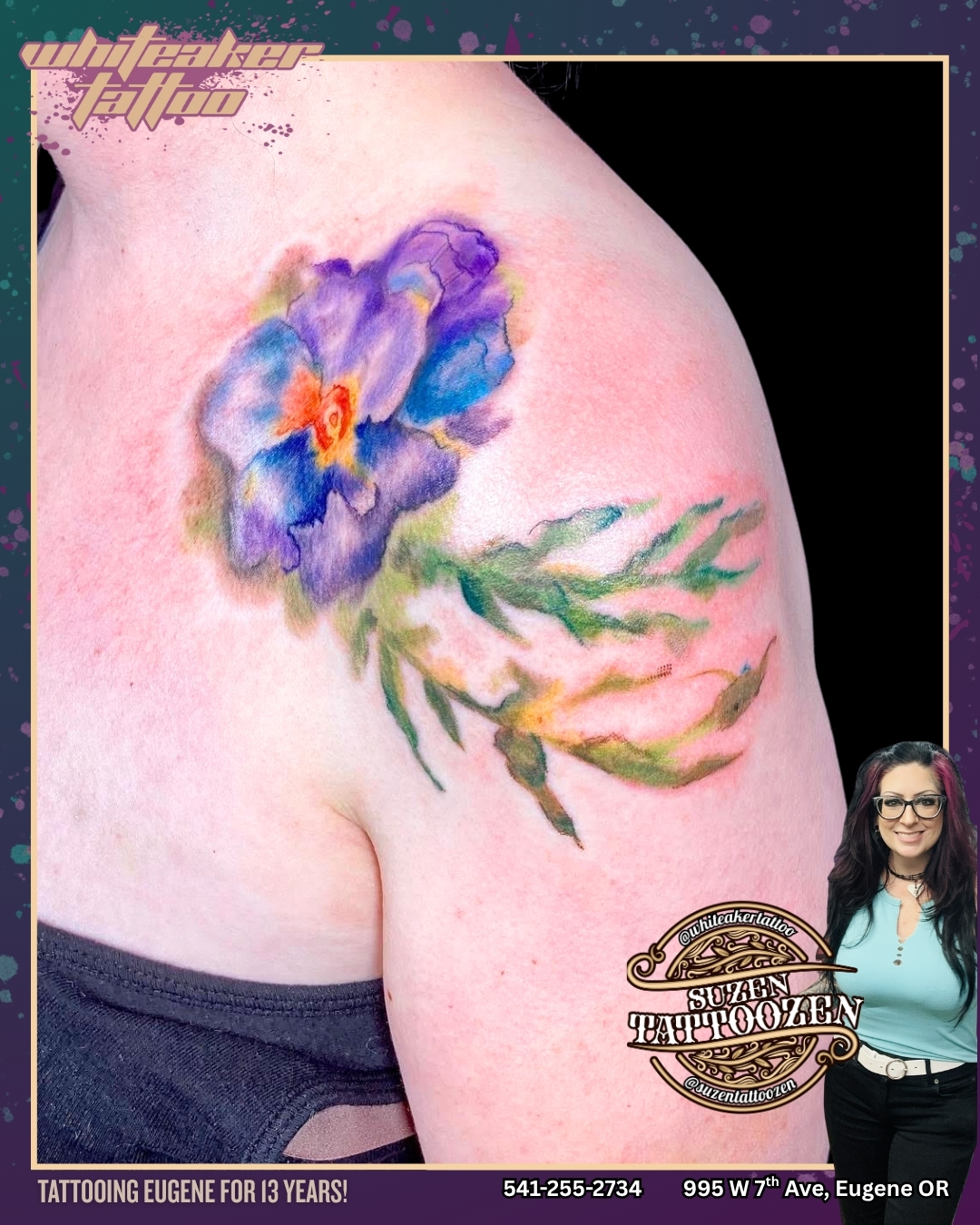Tattoo by @suzentattoozen — watercolor