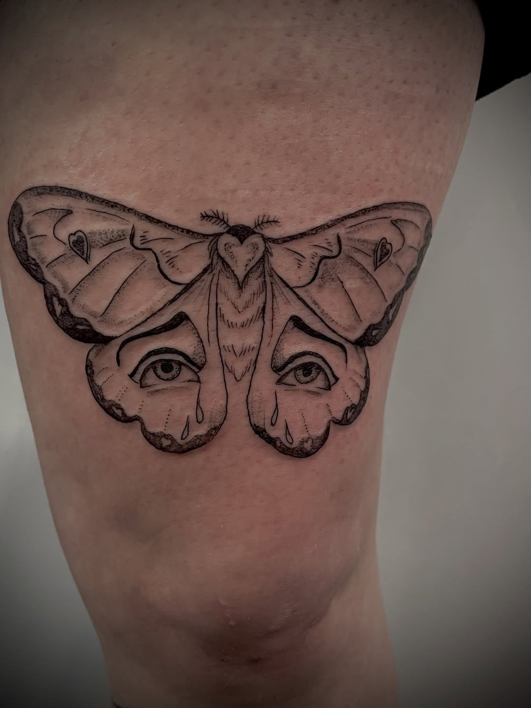 Tattoo by @christen_wolfe — fine_line, black_and_grey