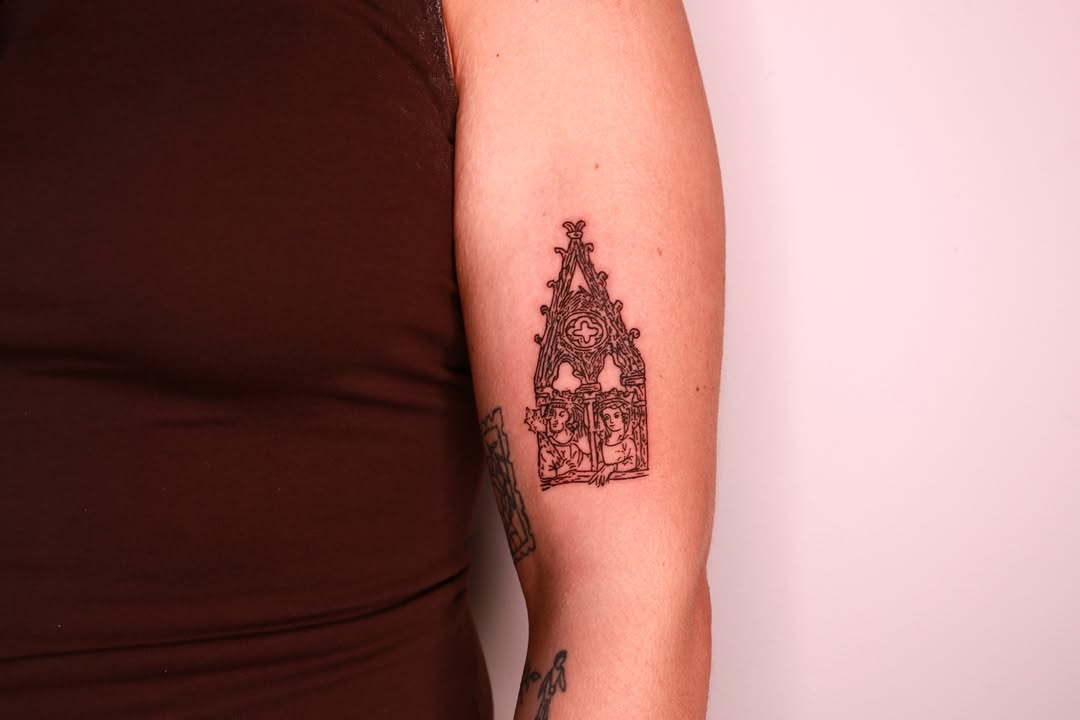 Tattoo by @chickpeatattoos — illustrative