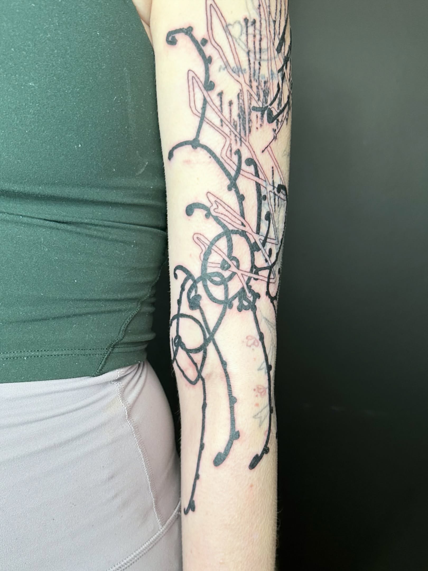 Abstract design geometric tattoo on the forearm by reid - tattoo artist