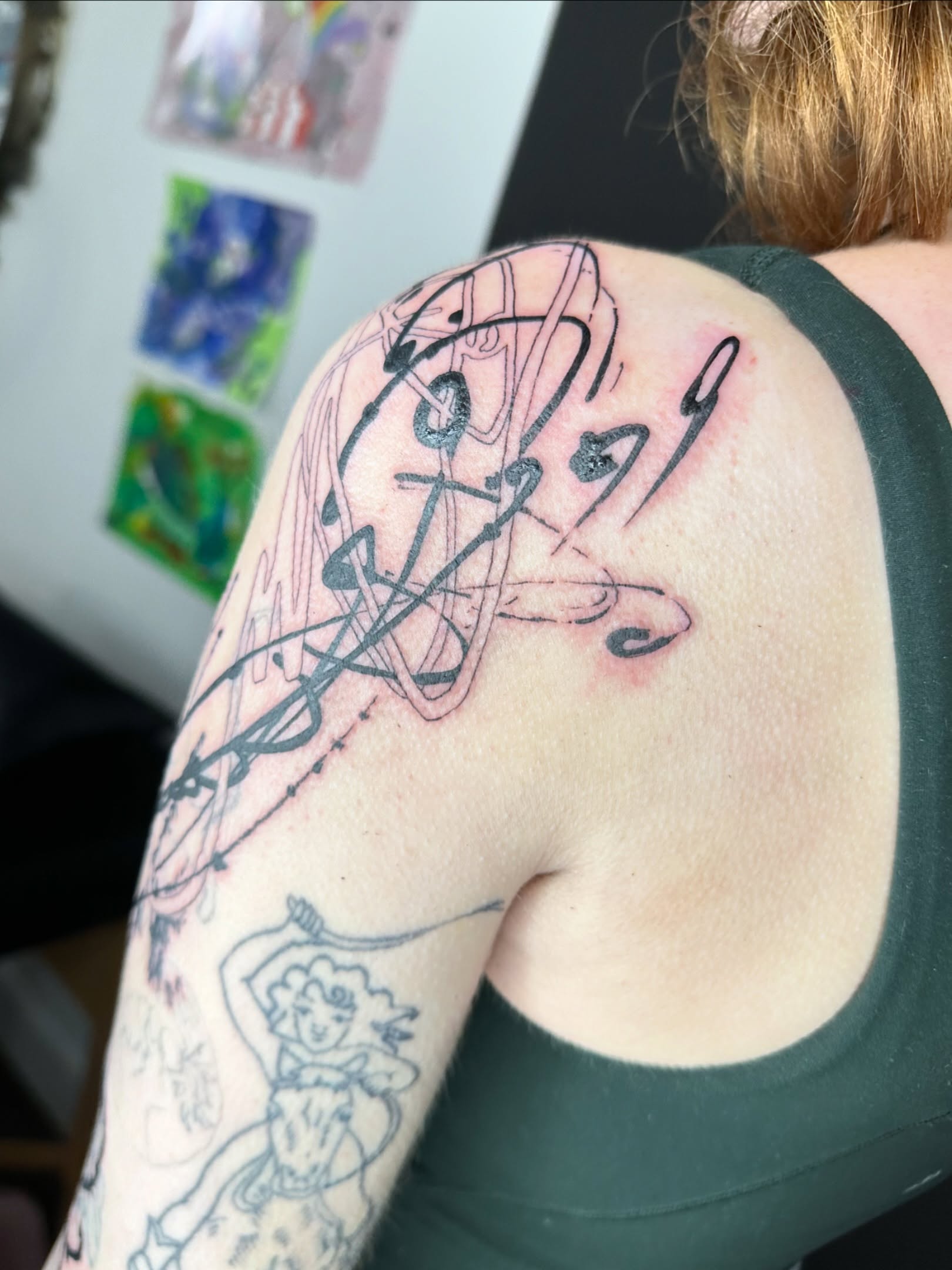 Abstract geometric design geometric tattoo on the shoulder by reid - tattoo artist