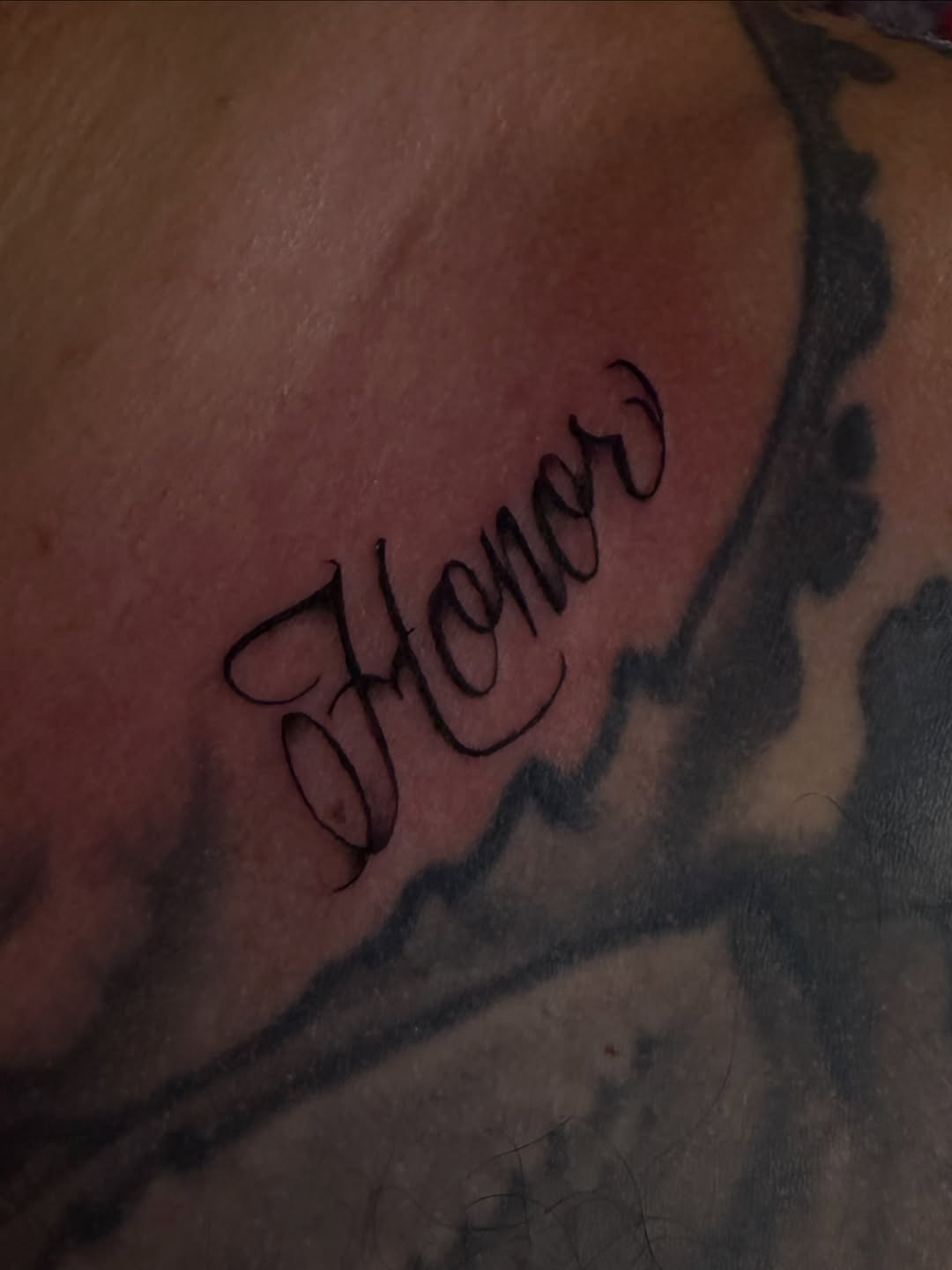 Tattoo by @bigscriptenergy — lettering_script