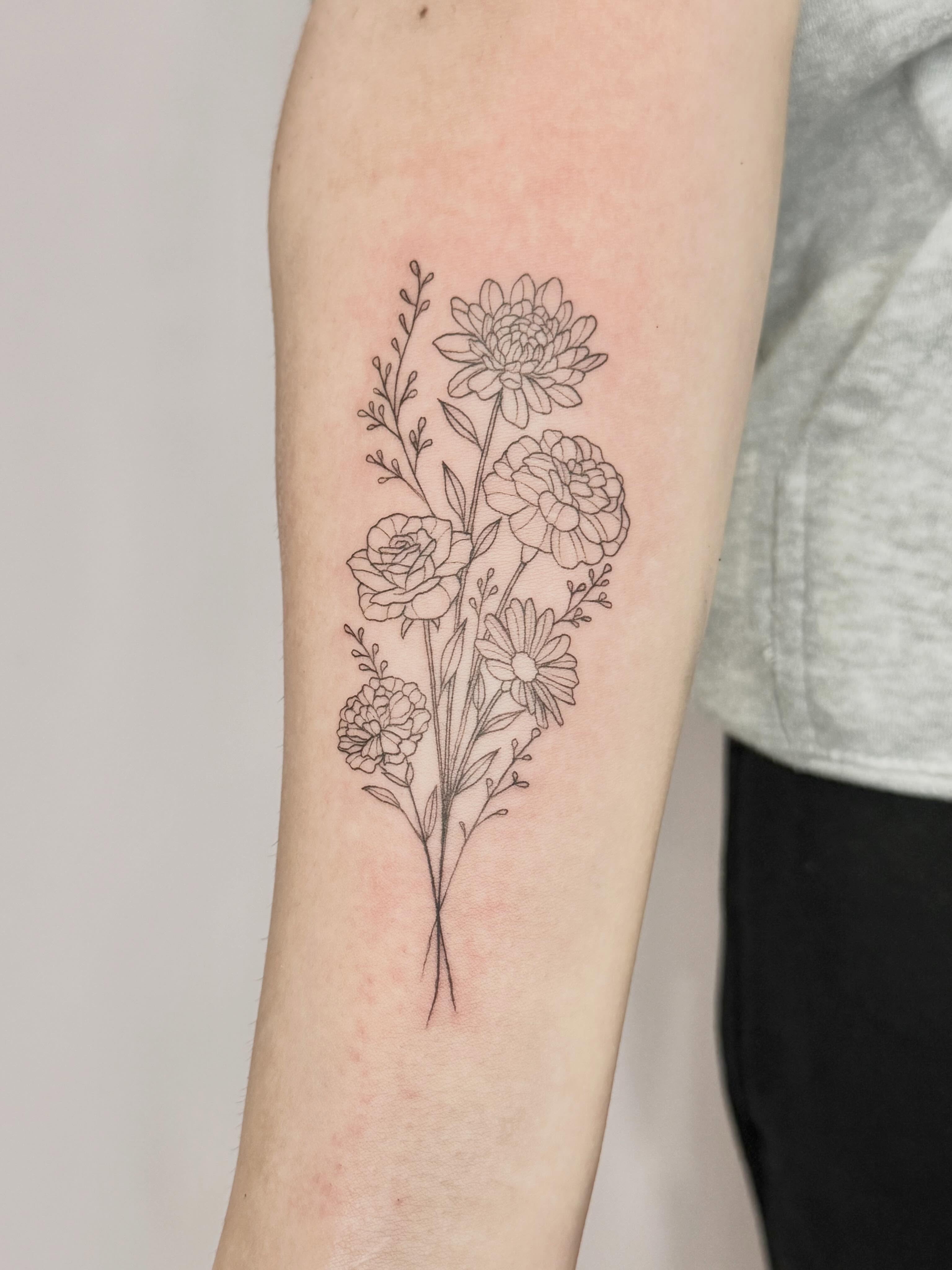 Tattoo by @inkbysierra — fine_line, black_and_grey