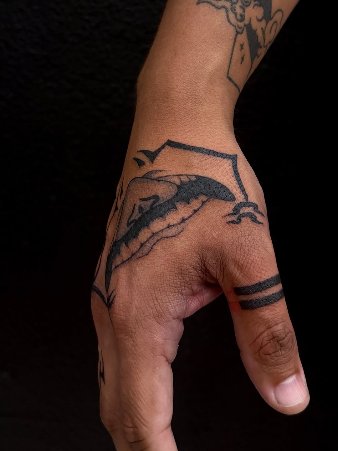 Tattoo by @tofuskintattoo — blackwork, geometric