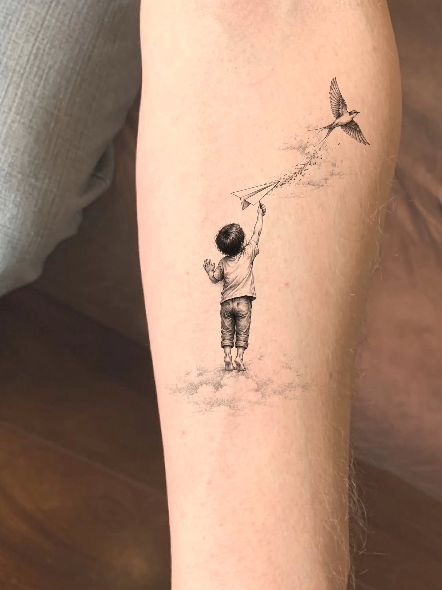 Tattoo by @tattooist.craneveil — realism, black_and_grey