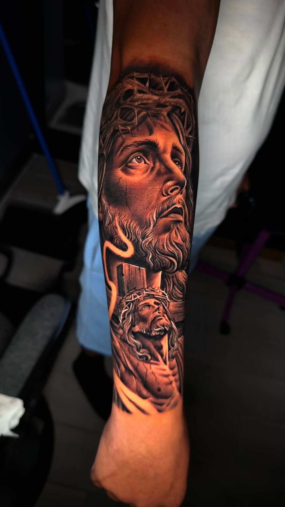 Tattoo by @juanon_tattoos — realism, black_and_grey