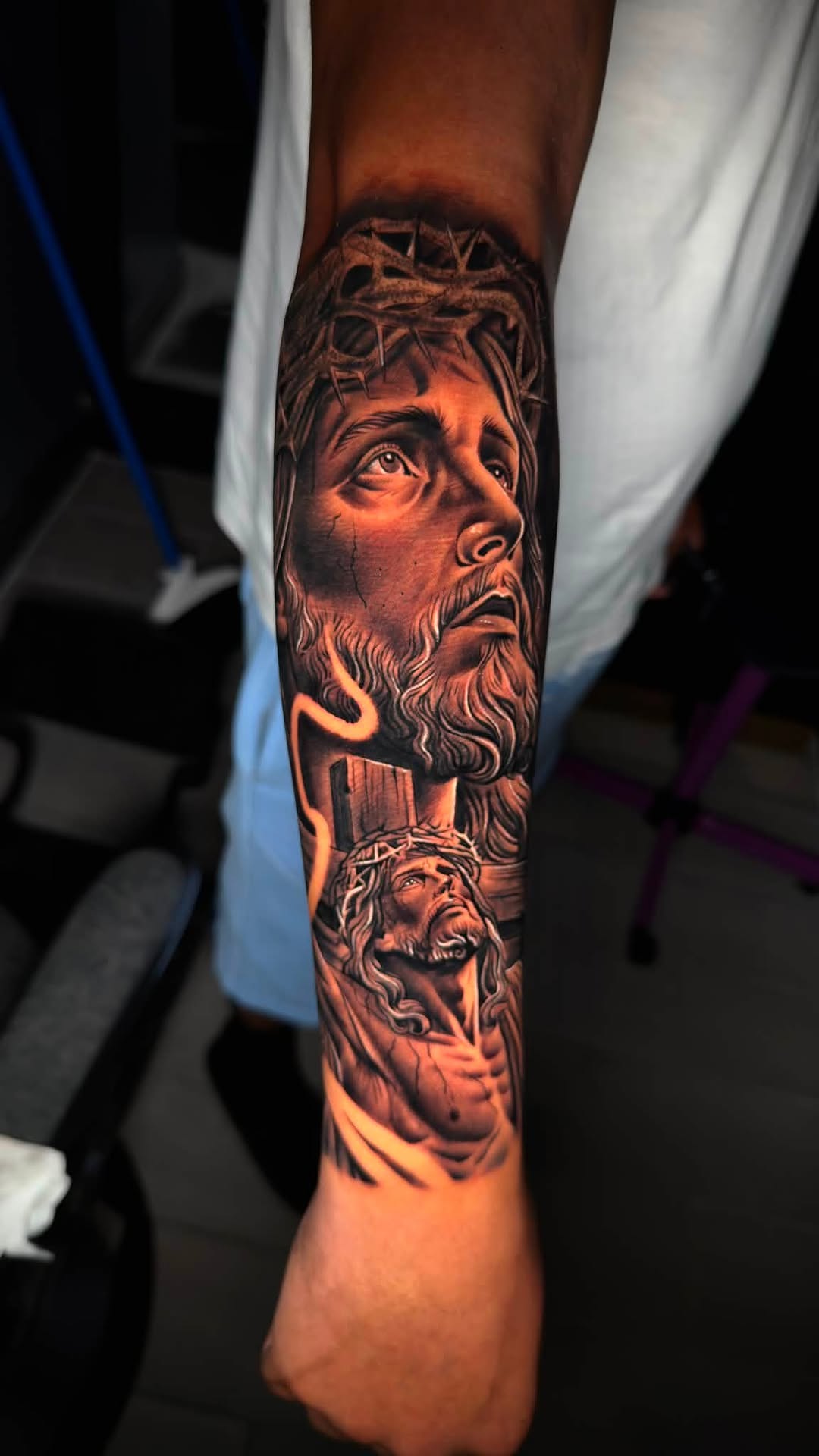 Tattoo by @juanon_tattoos — realism, black_and_grey