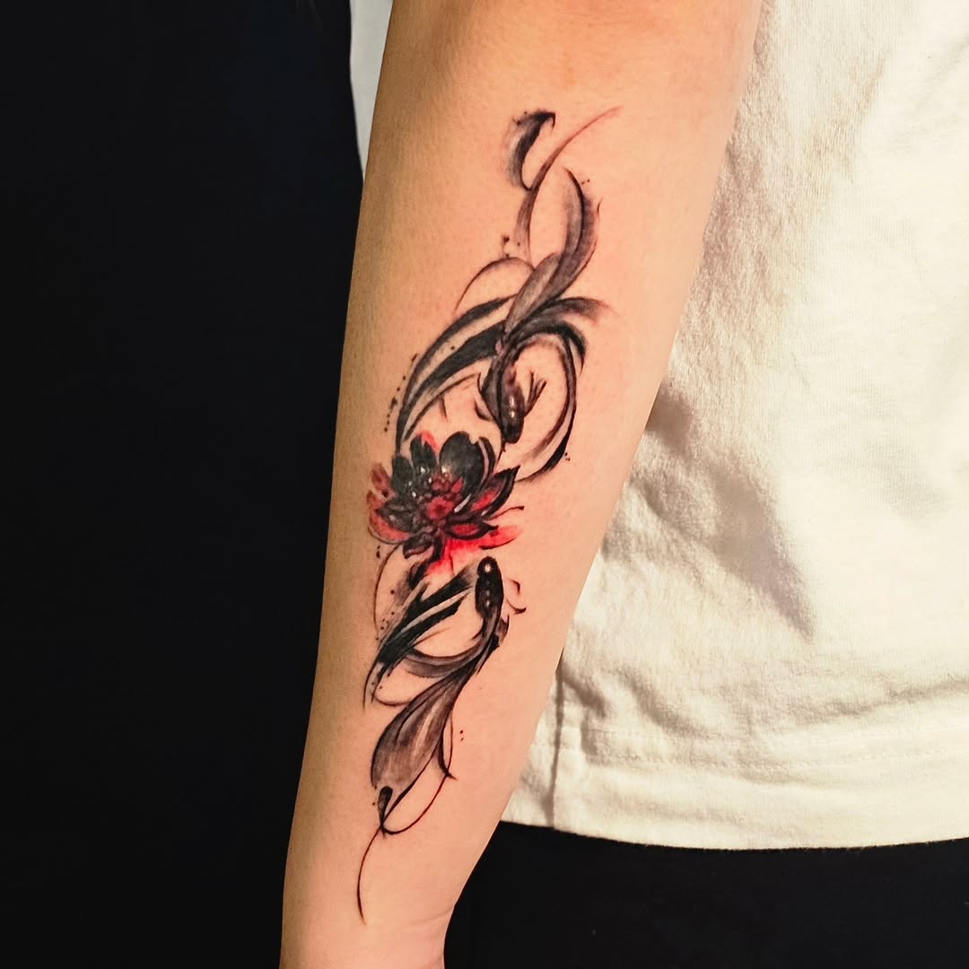 Tattoo by @linktattoo_lily — watercolor, japanese_irezumi