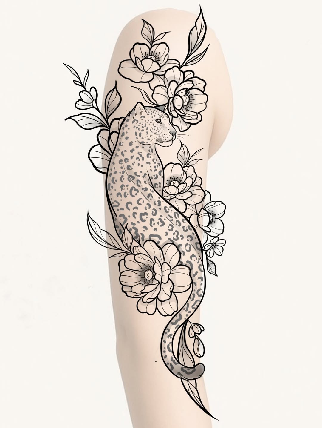 Tattoo by @whimsical_tattoos — fine_line, black_and_grey