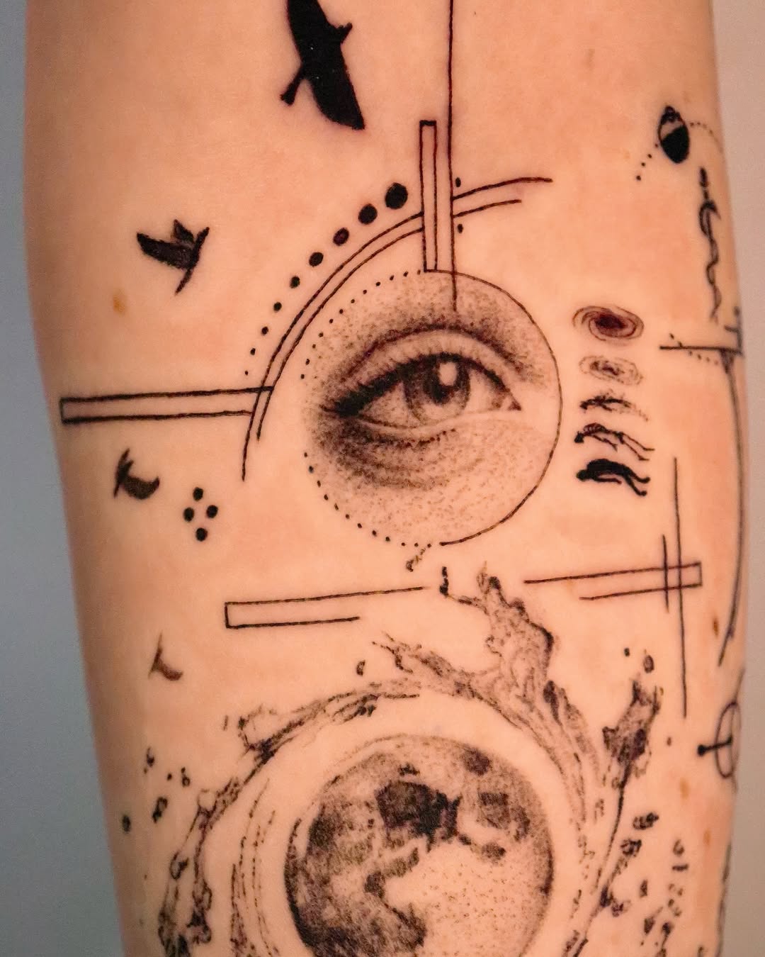 Tattoo by @hardtatz — black_and_grey, realism