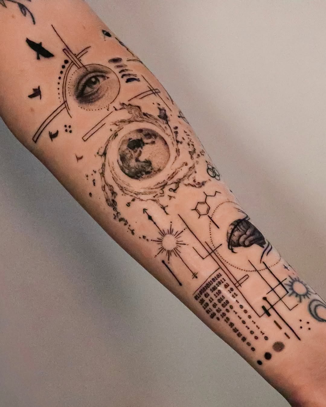 Tattoo by @hardtatz — geometric, black_and_grey