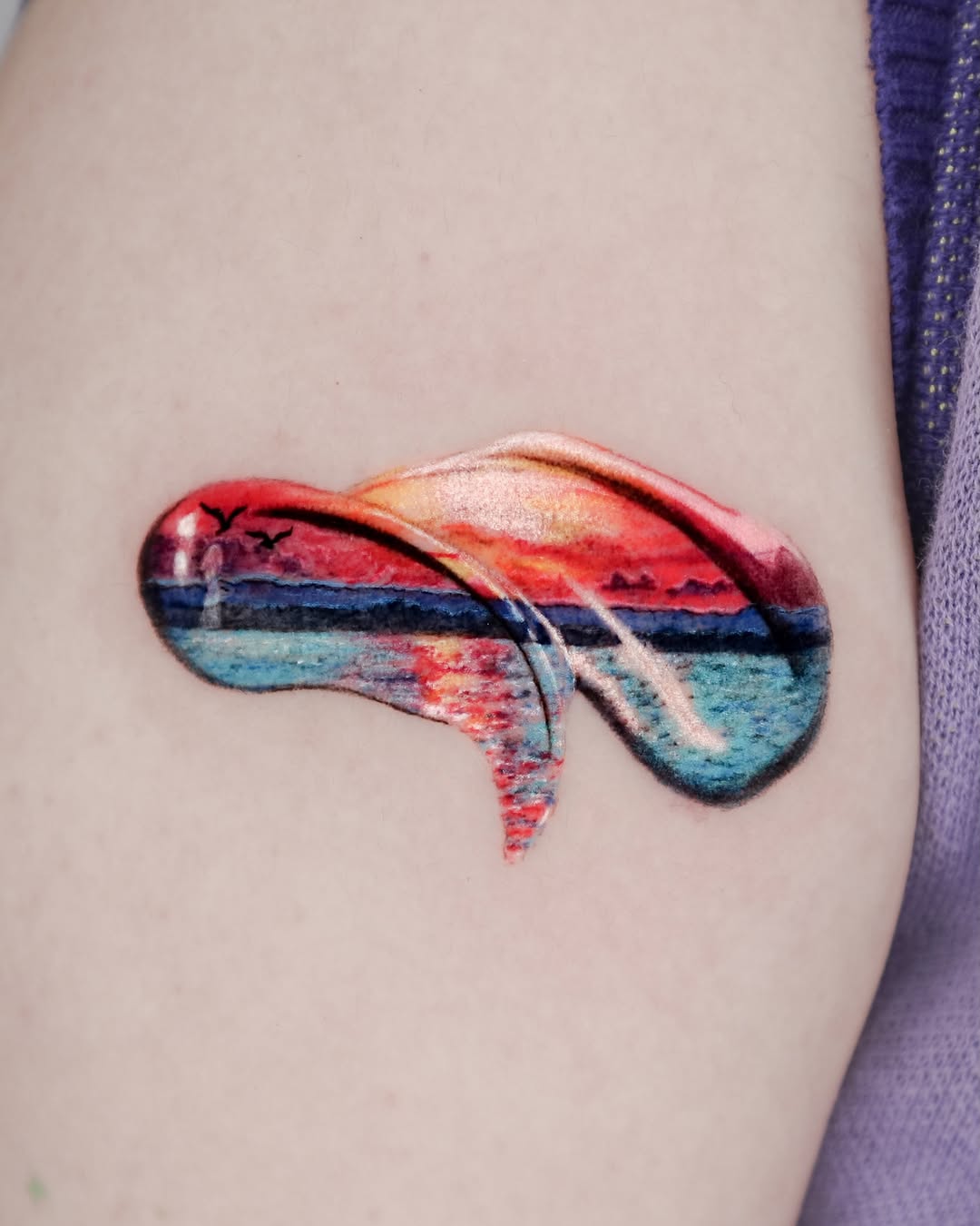 Tattoo by @greeni_tattoo — realism, watercolor