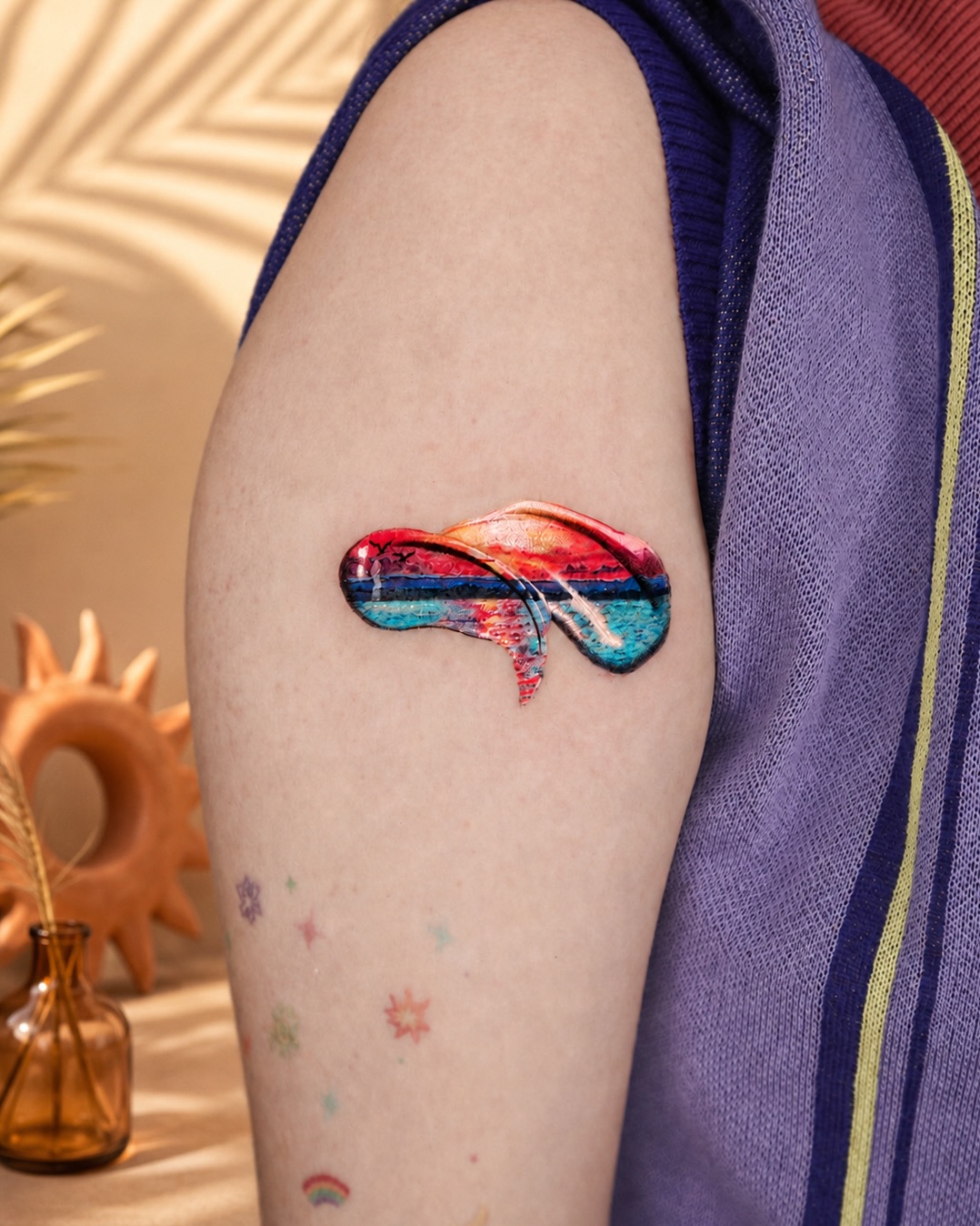 Tattoo by @greeni_tattoo — watercolor