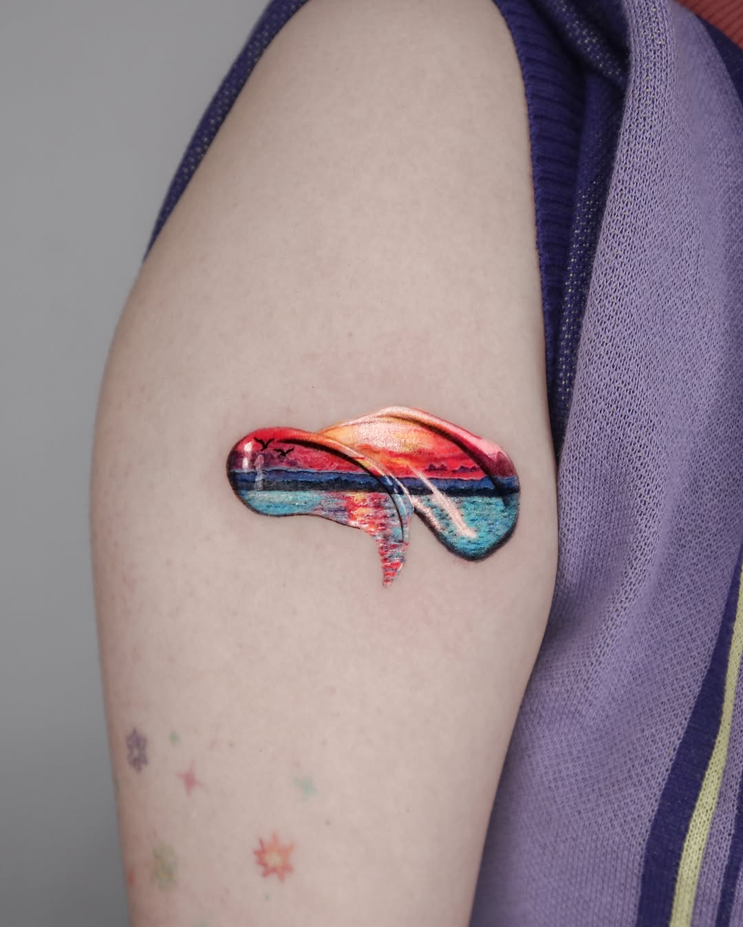 Tattoo by @greeni_tattoo — realism, watercolor