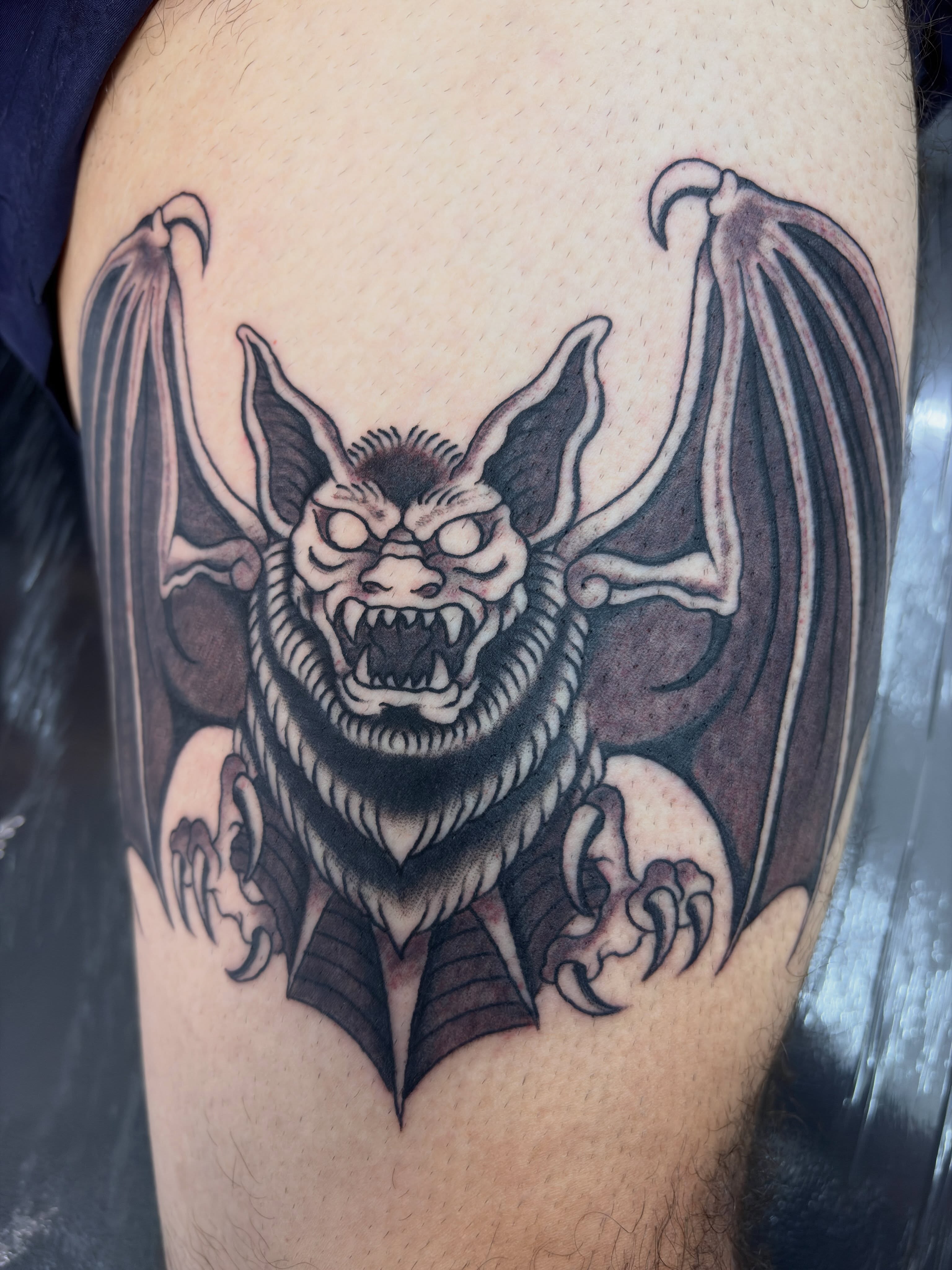 Tattoo by @naganumatattoo — black_and_grey