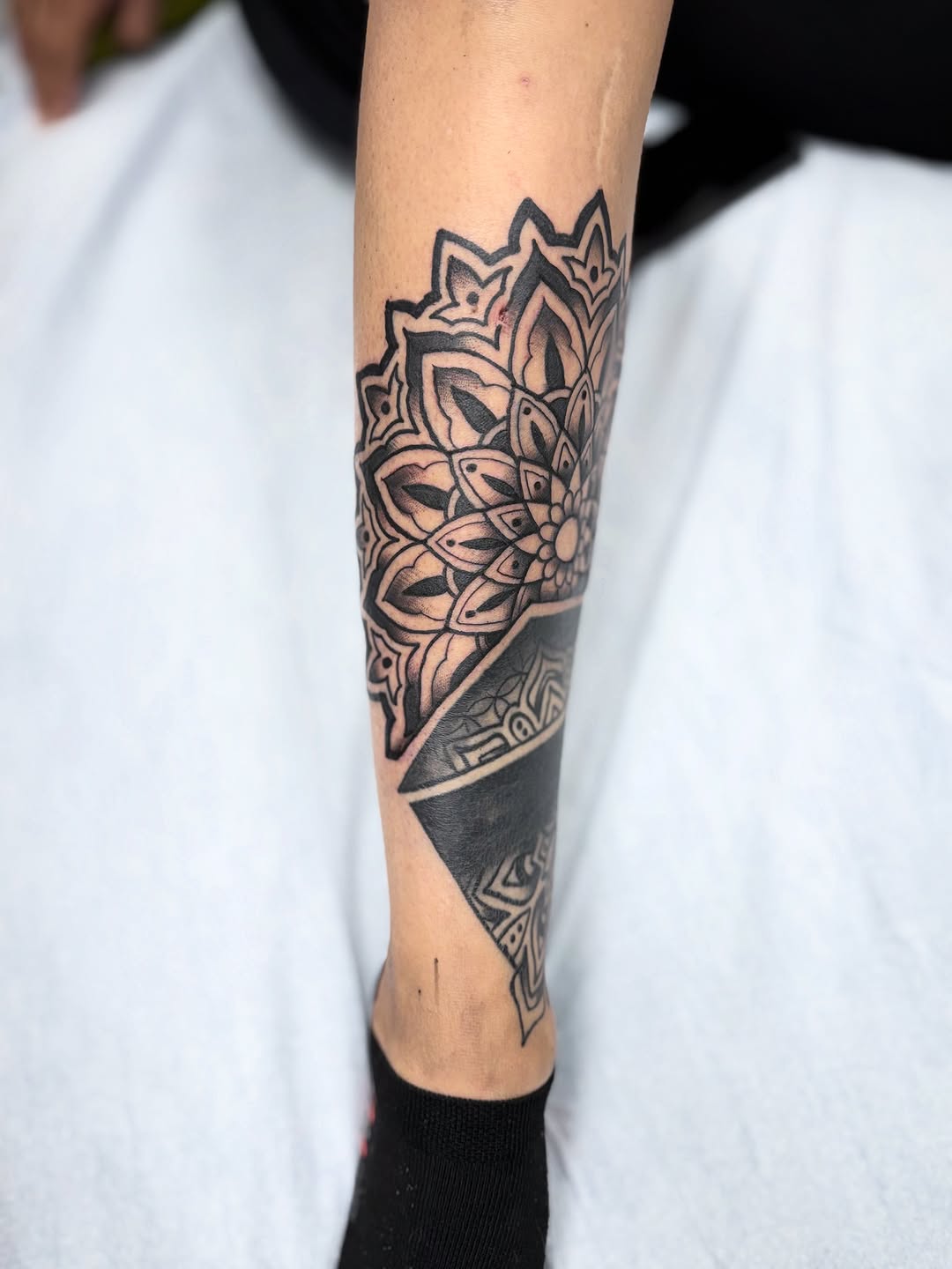 Tattoo by @shannontattooer — geometric, dotwork
