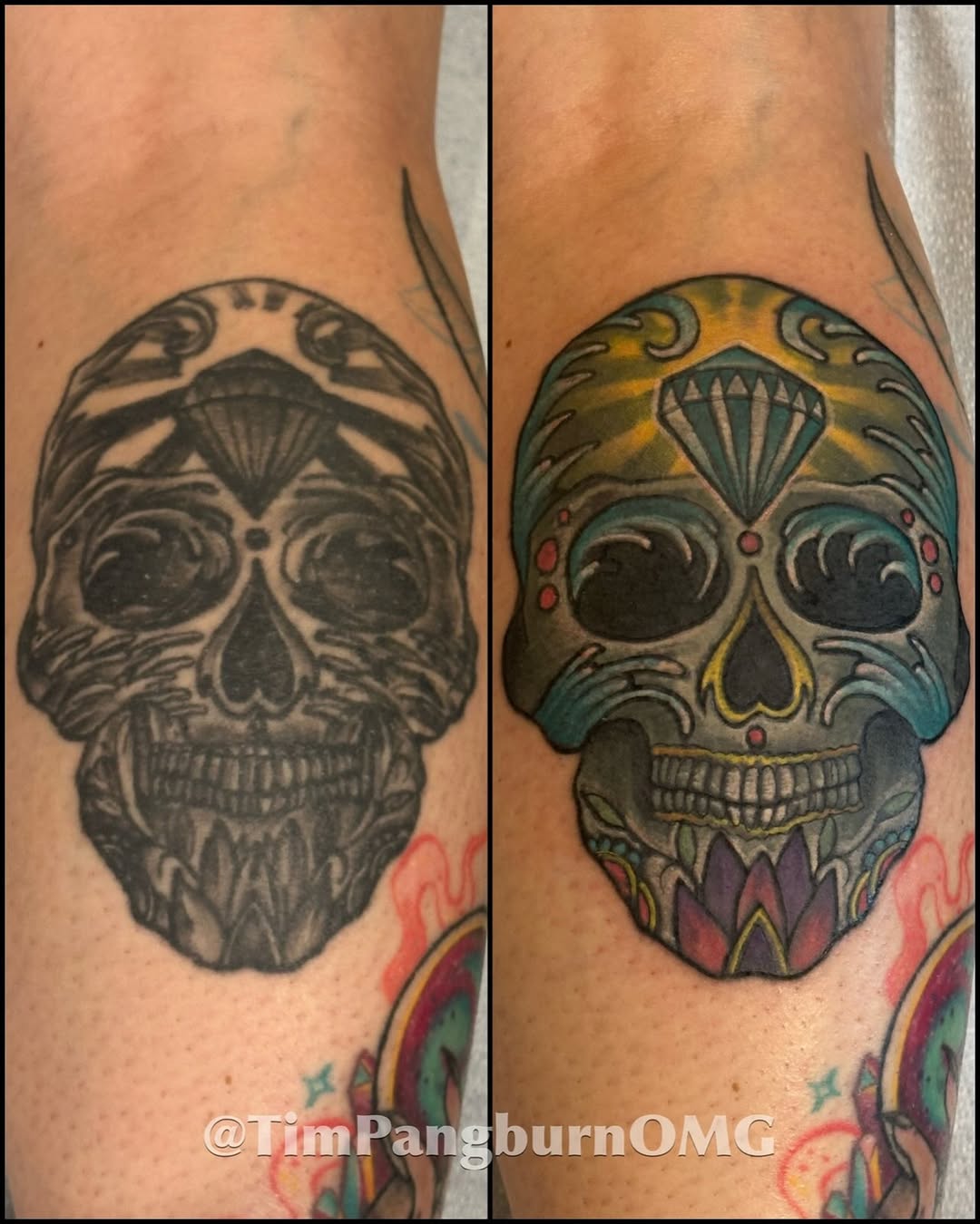 Tattoo by @timpangburnomg — chicano, black_and_grey