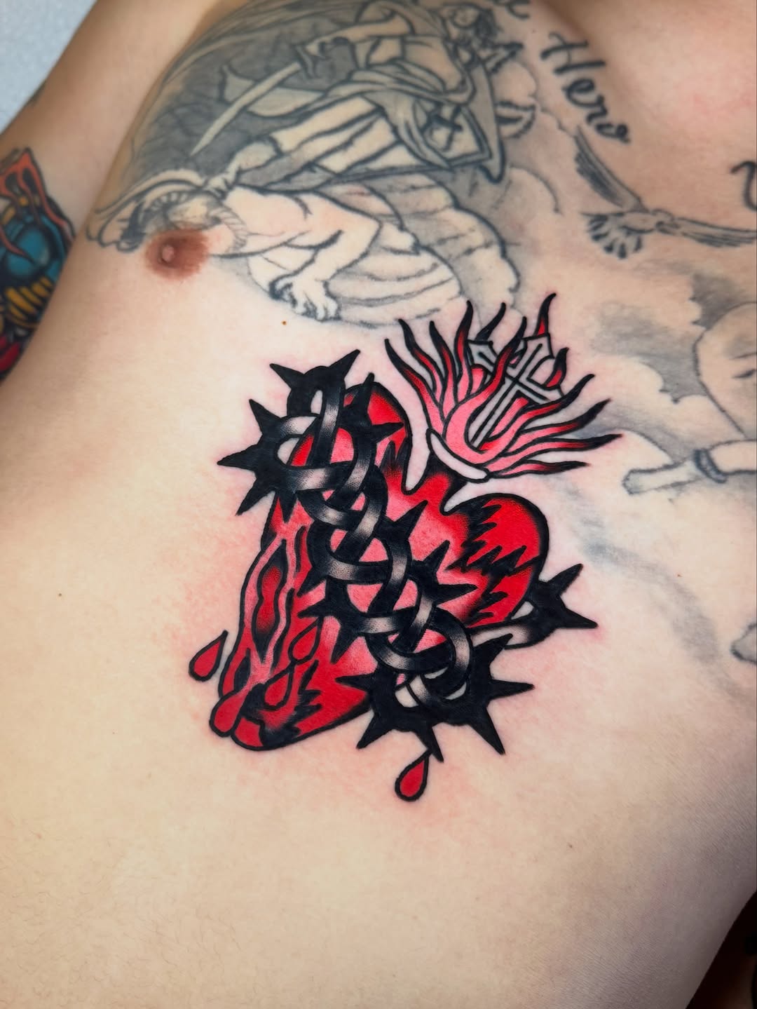 Tattoo by @floodrat — american_traditional, blackwork