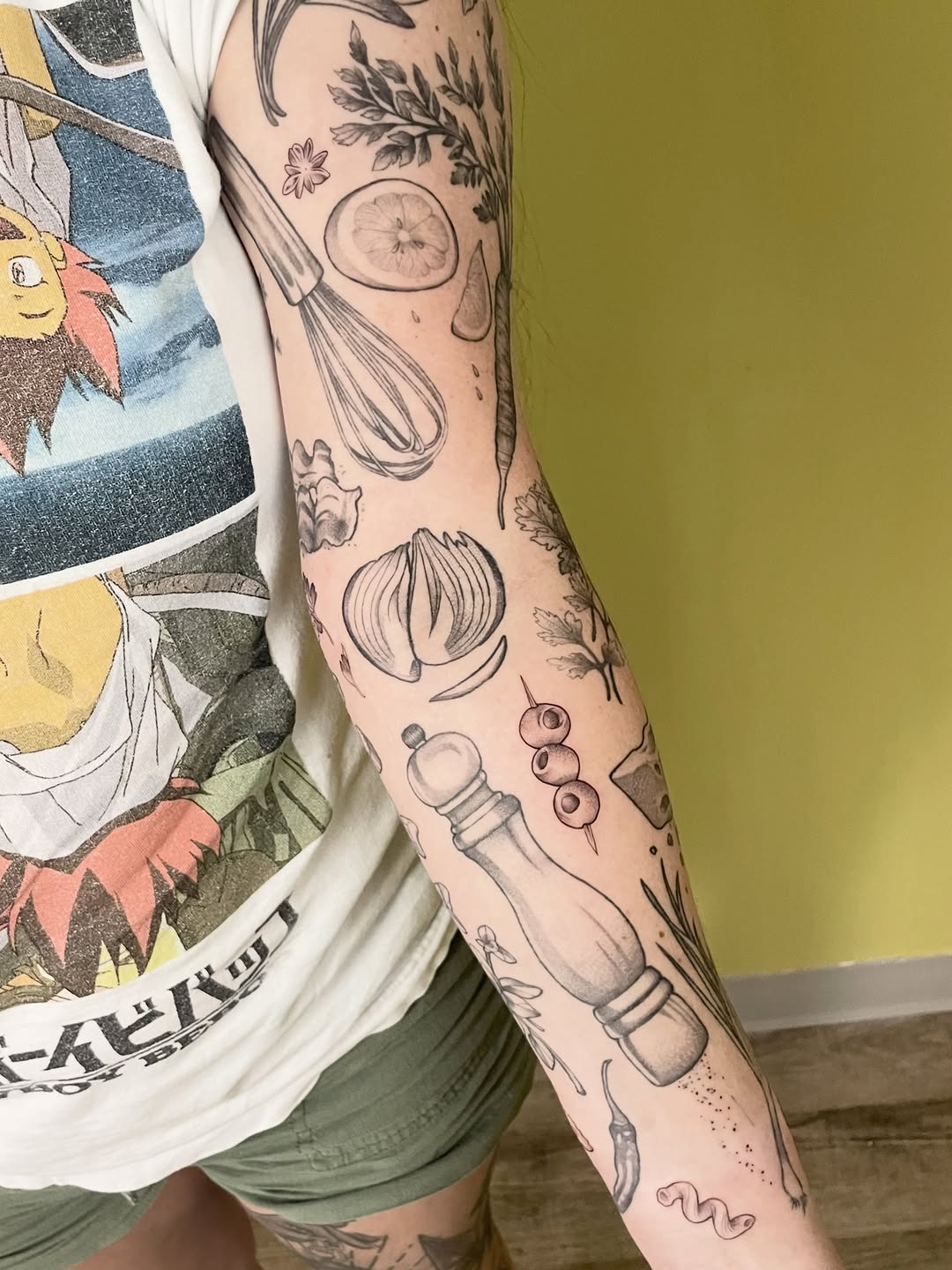 Tattoo by @erinhainestattoos — illustrative, black_and_grey