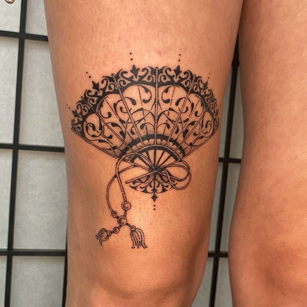 Tattoo by @woodniptat — ornamental, black_and_grey